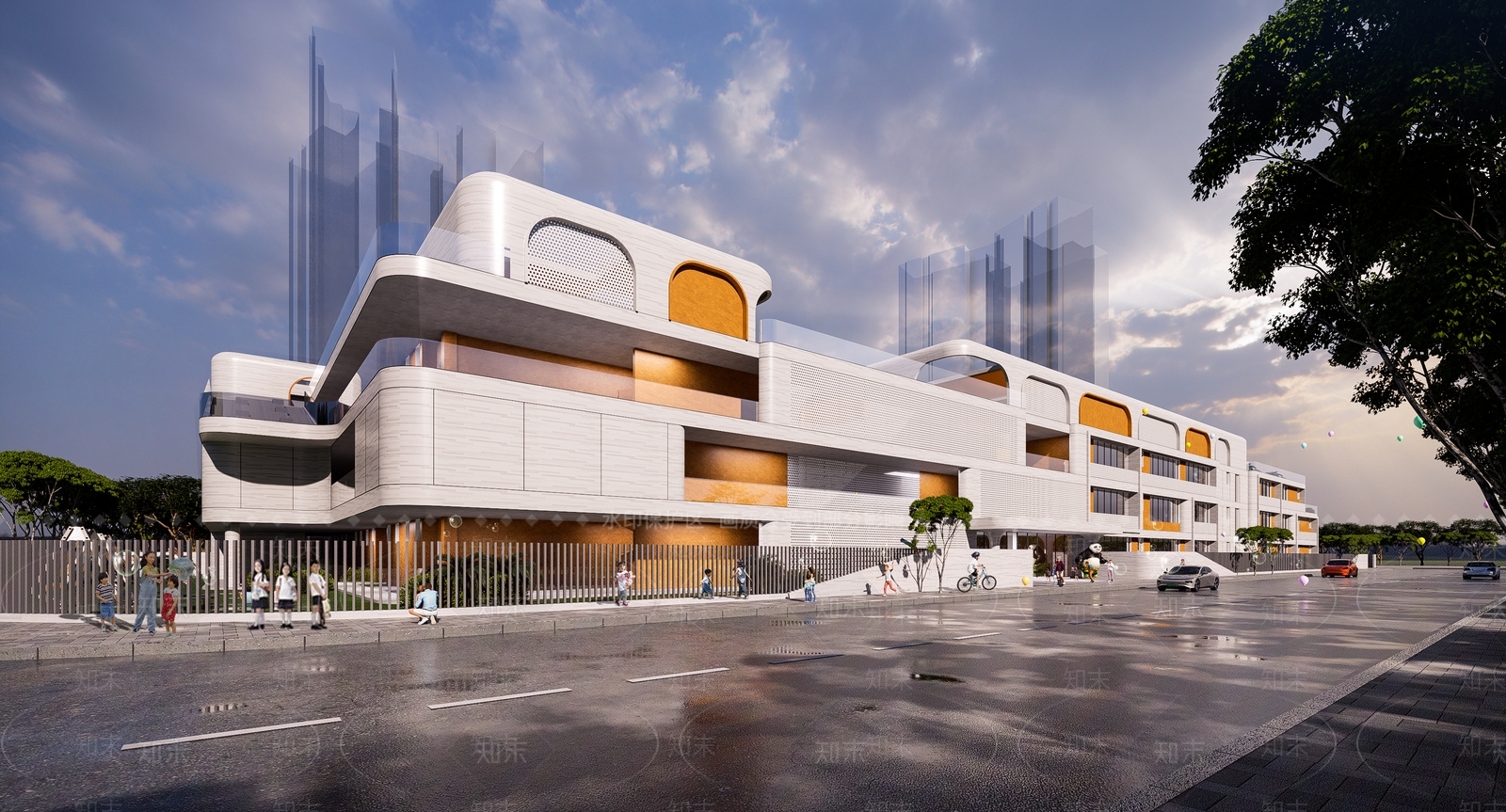 现代风格幼儿园SU模型下载【ID:1153537615】