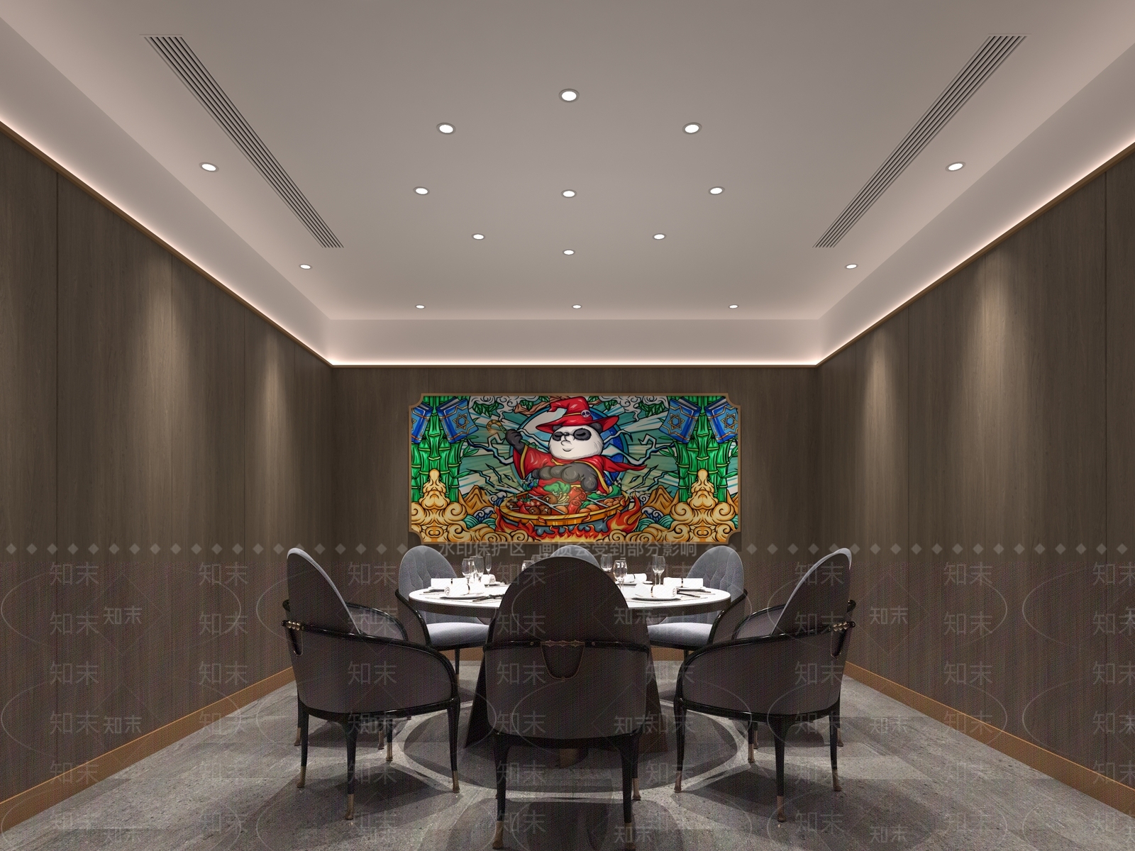 新中式火锅店公区3D模型下载【ID:1153536796】