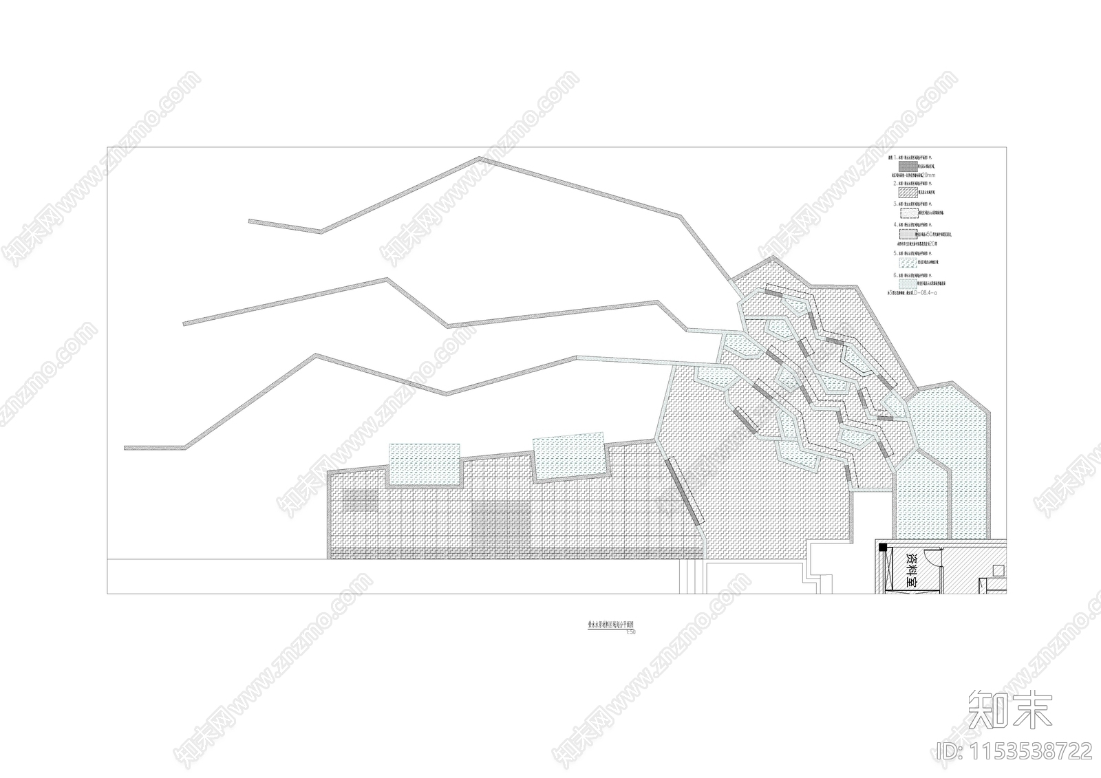 叠水水景详图cad施工图下载【ID:1153538722】