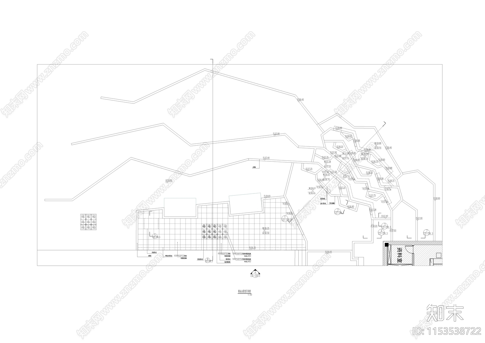叠水水景详图cad施工图下载【ID:1153538722】