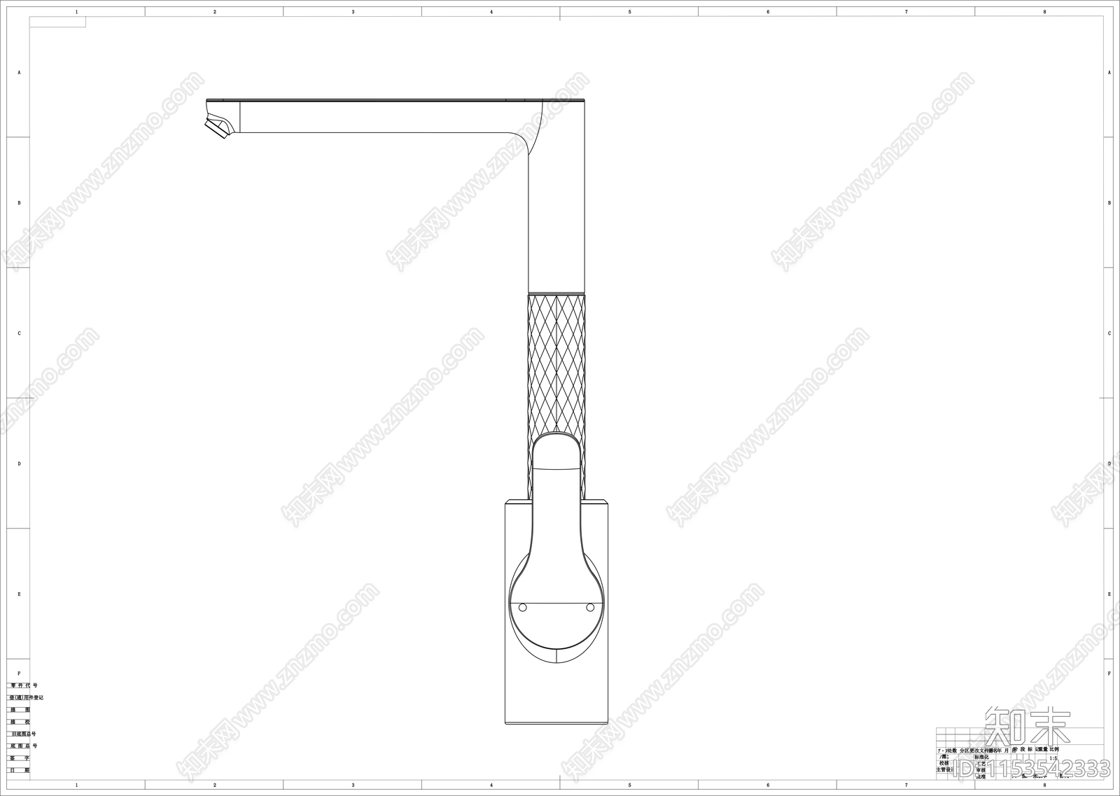 水龙头制图施工图下载【ID:1153542333】