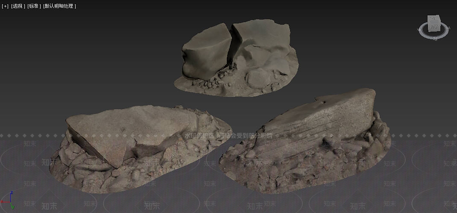 现代石头3D模型下载【ID:1153542607】