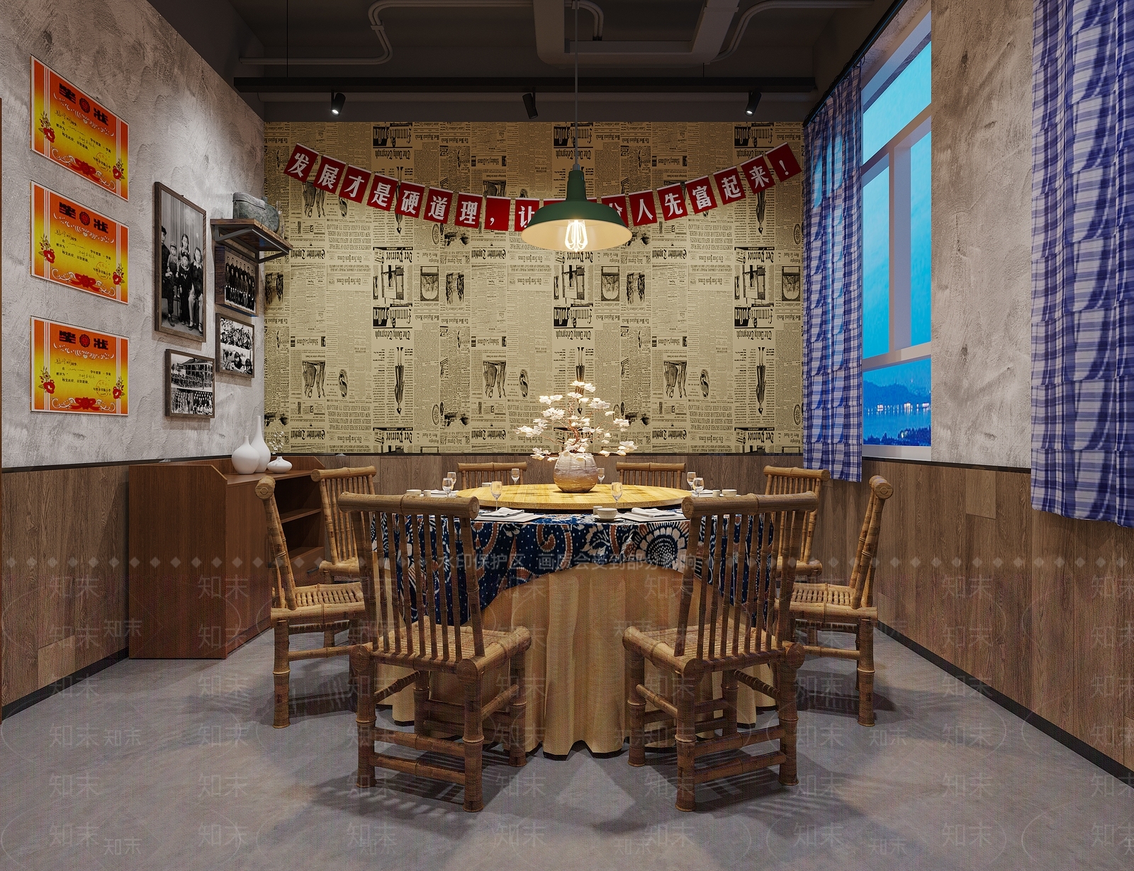 中式火锅店3D模型下载【ID:1214305025】
