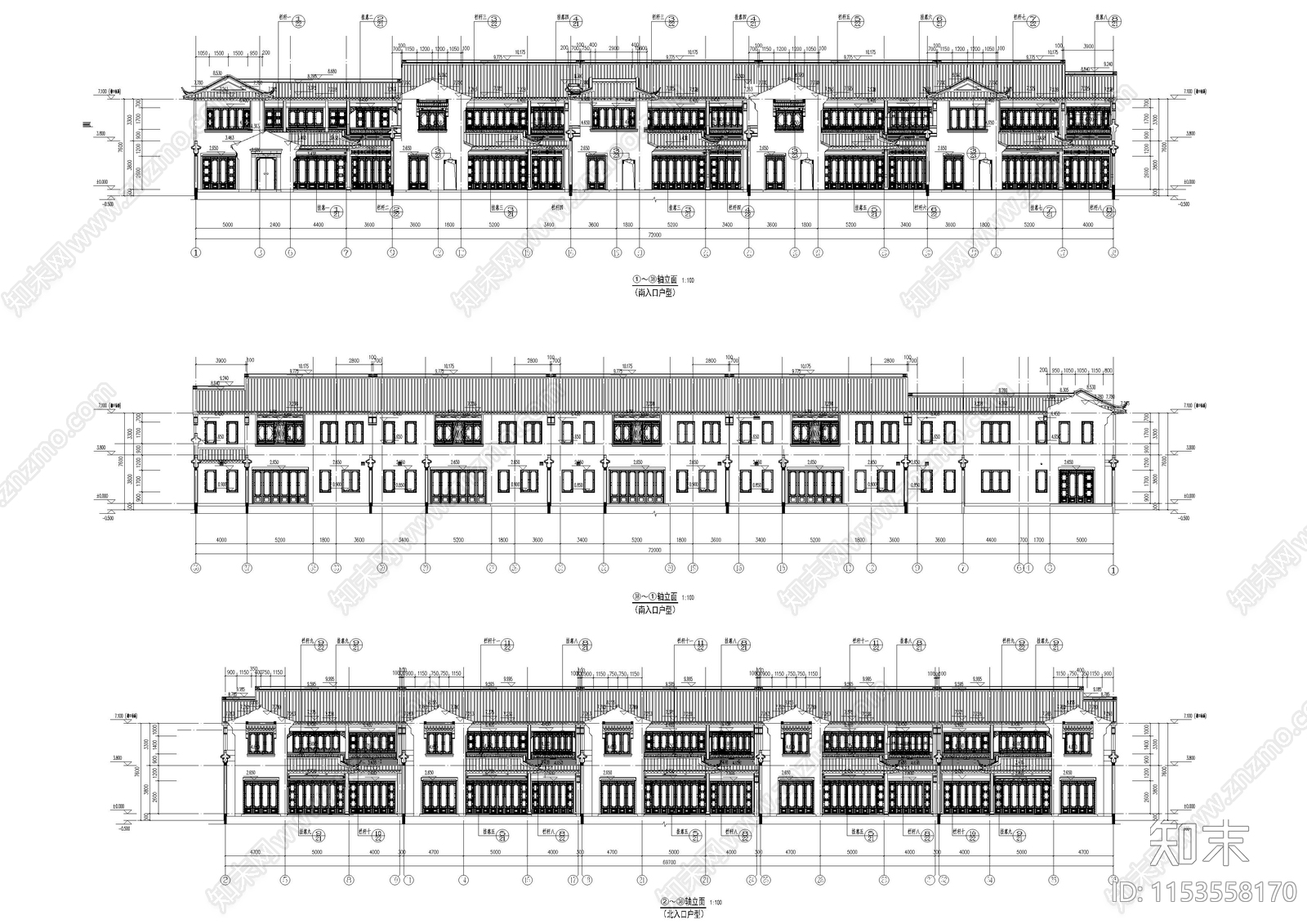 商业街古建cad施工图下载【ID:1153558170】