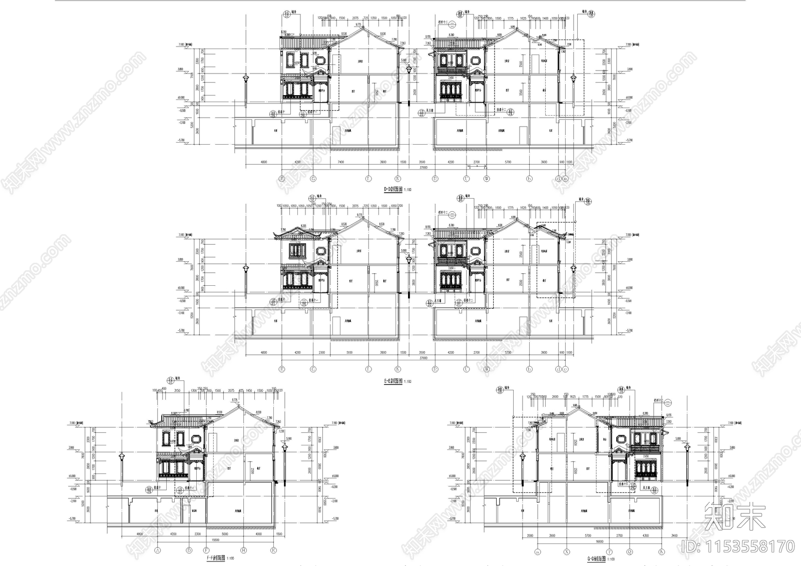 商业街古建cad施工图下载【ID:1153558170】