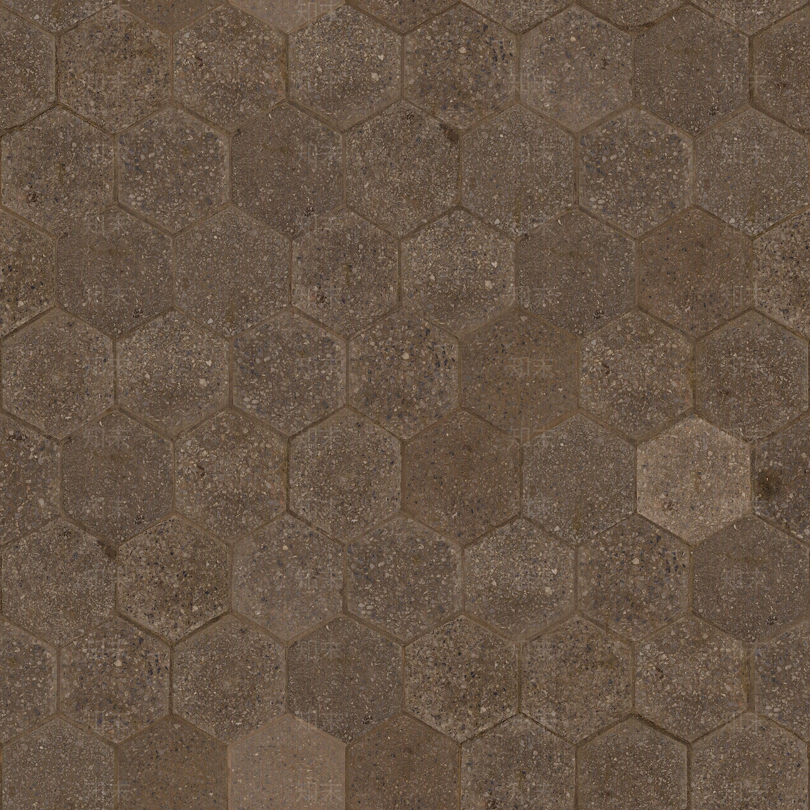无缝深棕色六角砖贴图下载【ID:1153558596】