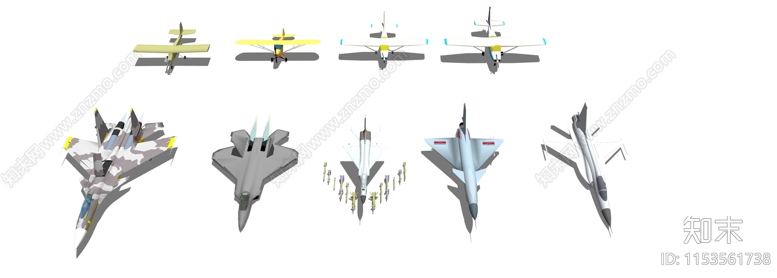 各类飞机SU模型下载【ID:1153561738】