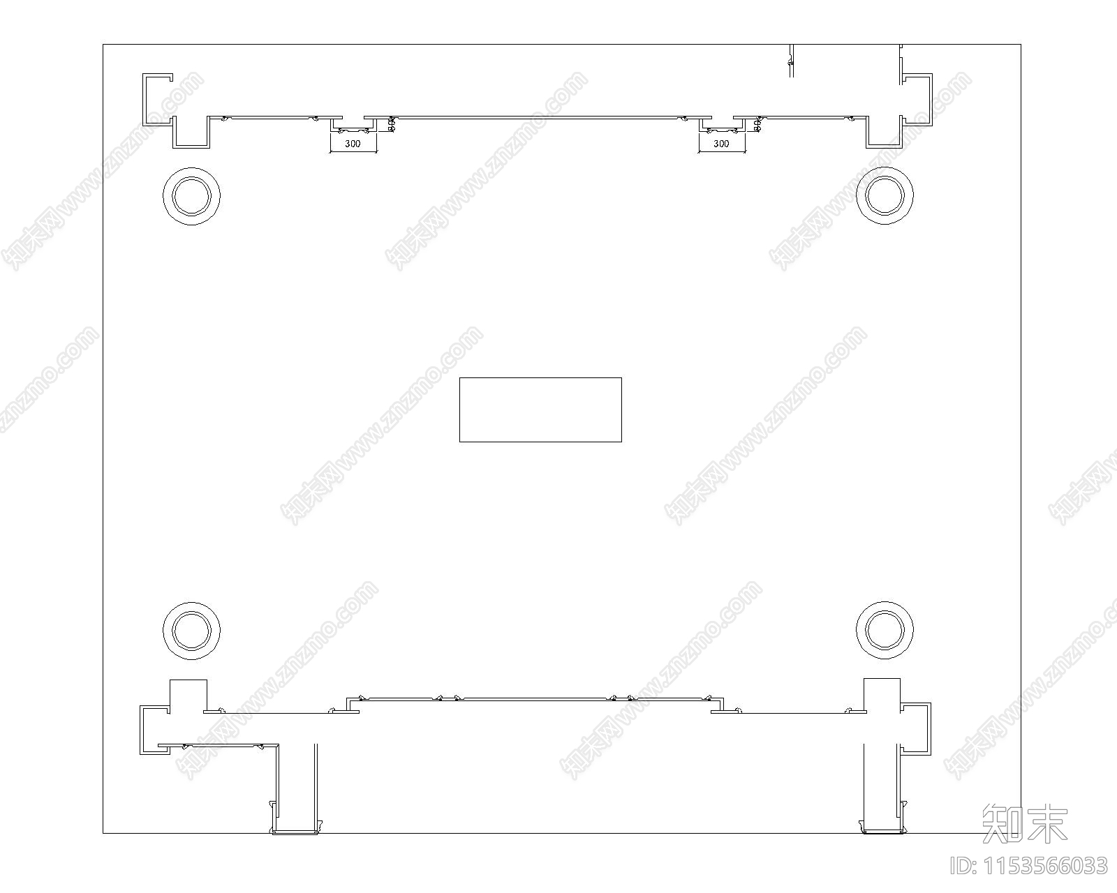 欧式古典墙面展厅客厅区背景墙设计图cad施工图下载【ID:1153566033】