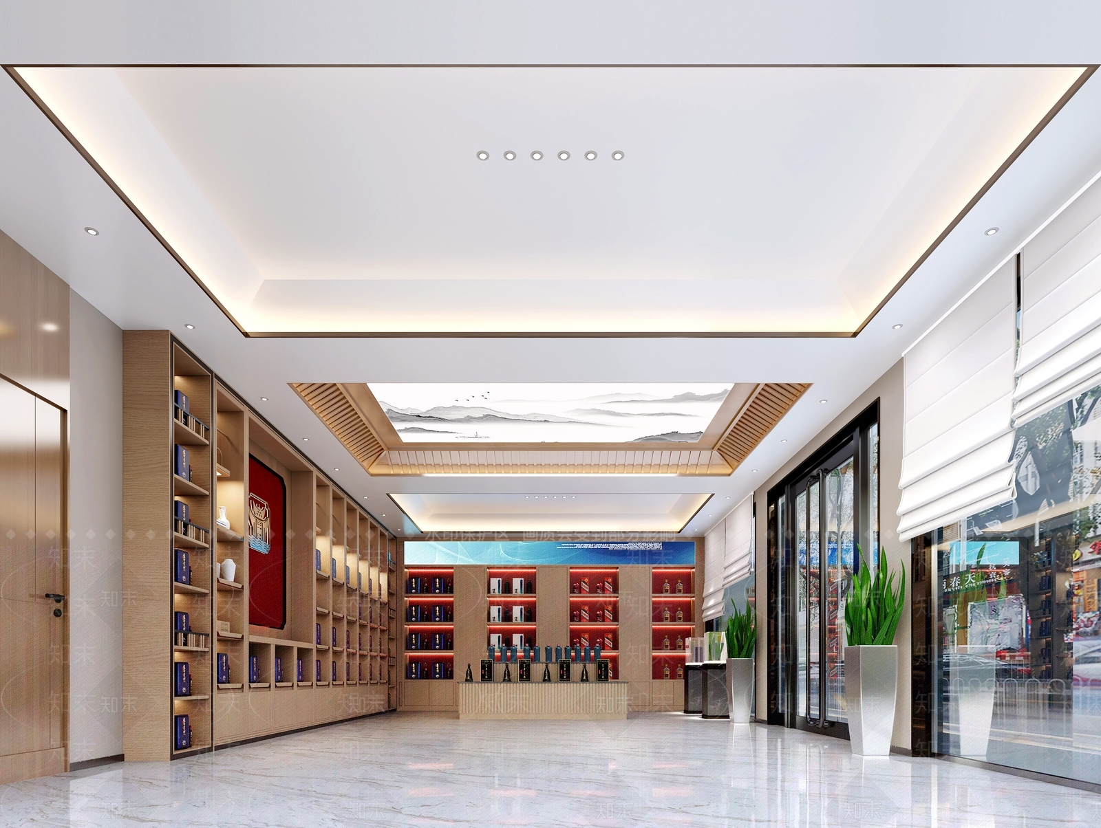 新中式烟酒专卖店3D模型下载【ID:1153572382】