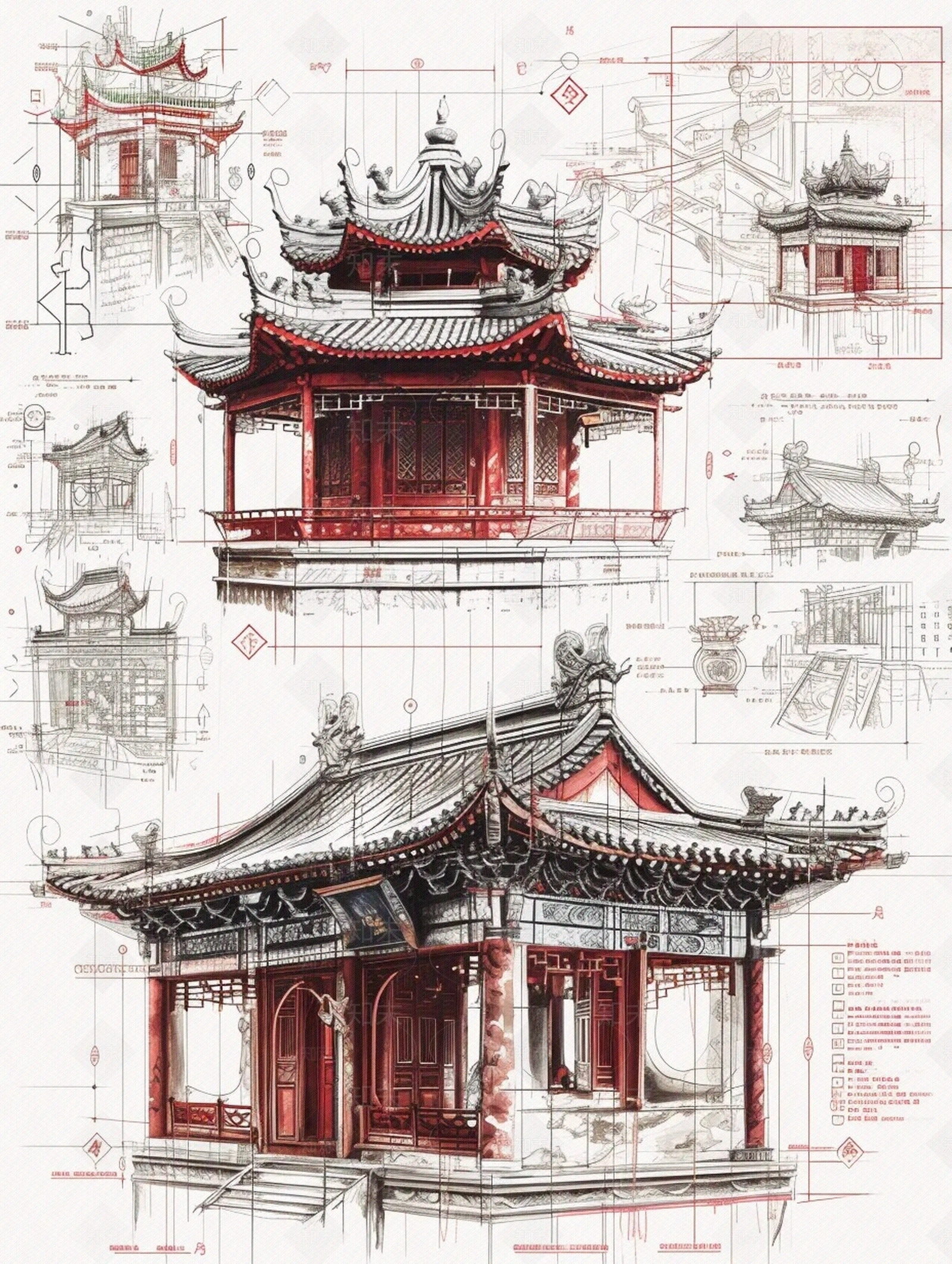 中国古建装饰画贴图下载【ID:1153574690】