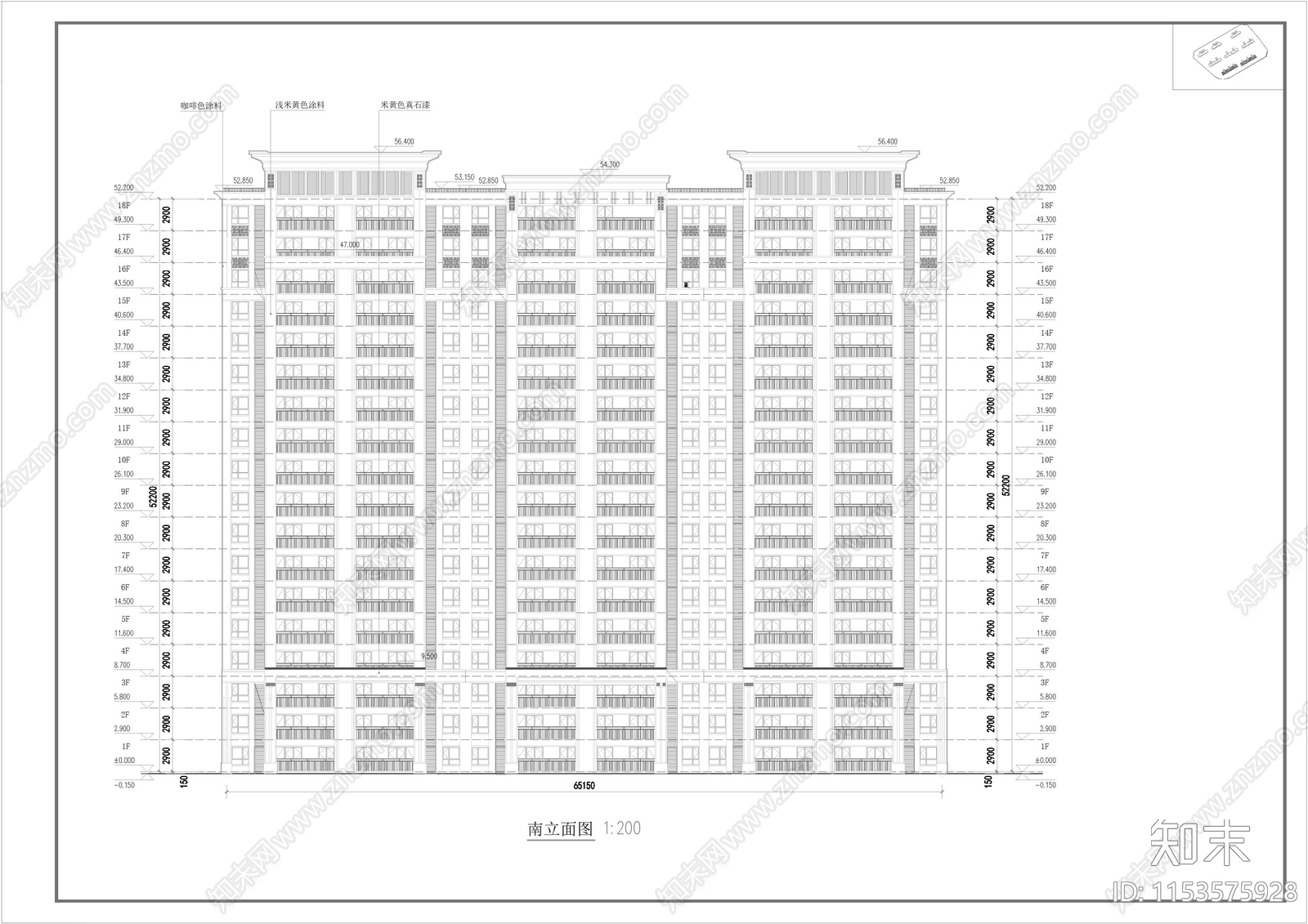 吉林中海小区住宅区建筑cad施工图下载【ID:1153575928】