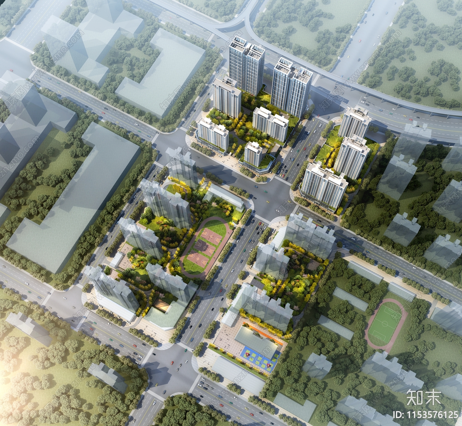 现代兰州中海铂悦花园住宅区建筑设计cad施工图下载【ID:1153576125】