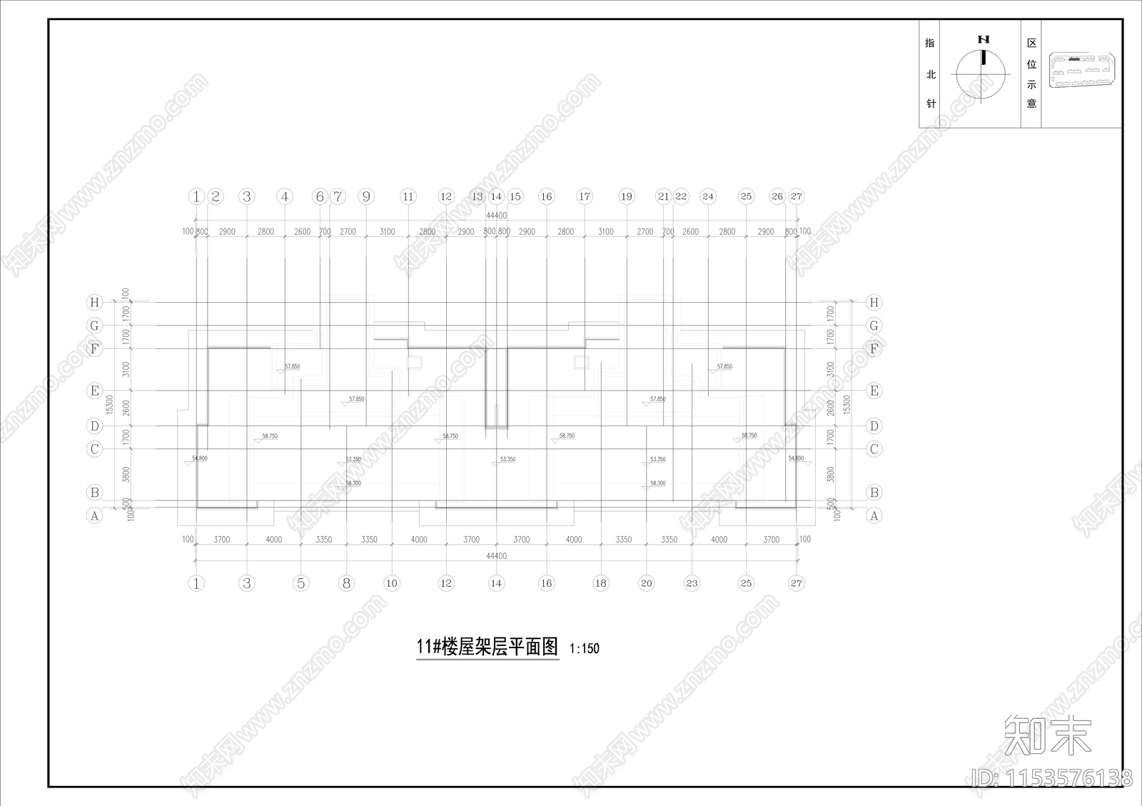 山东鲁抗凤凰住宅区建筑cad施工图下载【ID:1153576138】