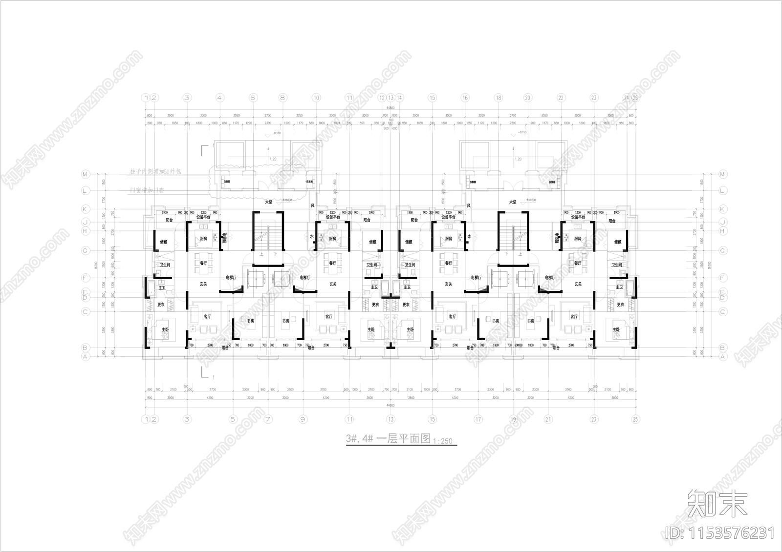 苏州吴江太湖城住宅区建筑cad施工图下载【ID:1153576231】