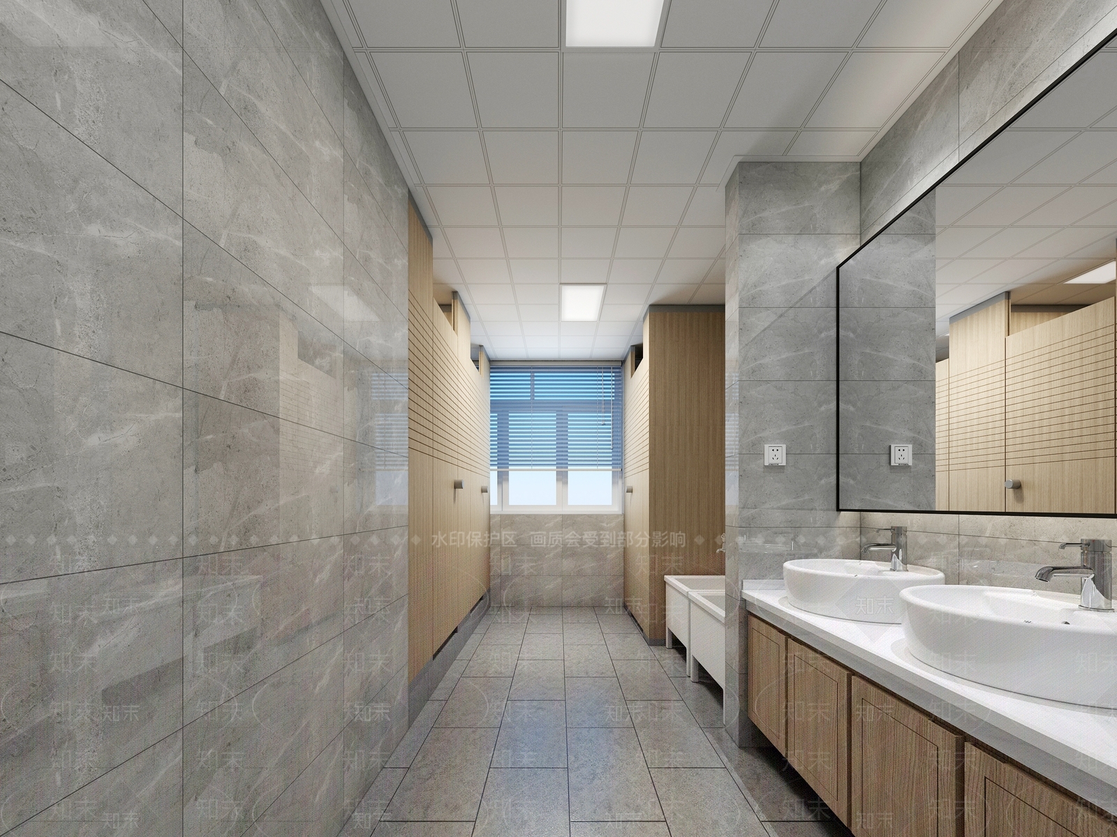 现代公共卫生间3D模型下载【ID:1153576345】