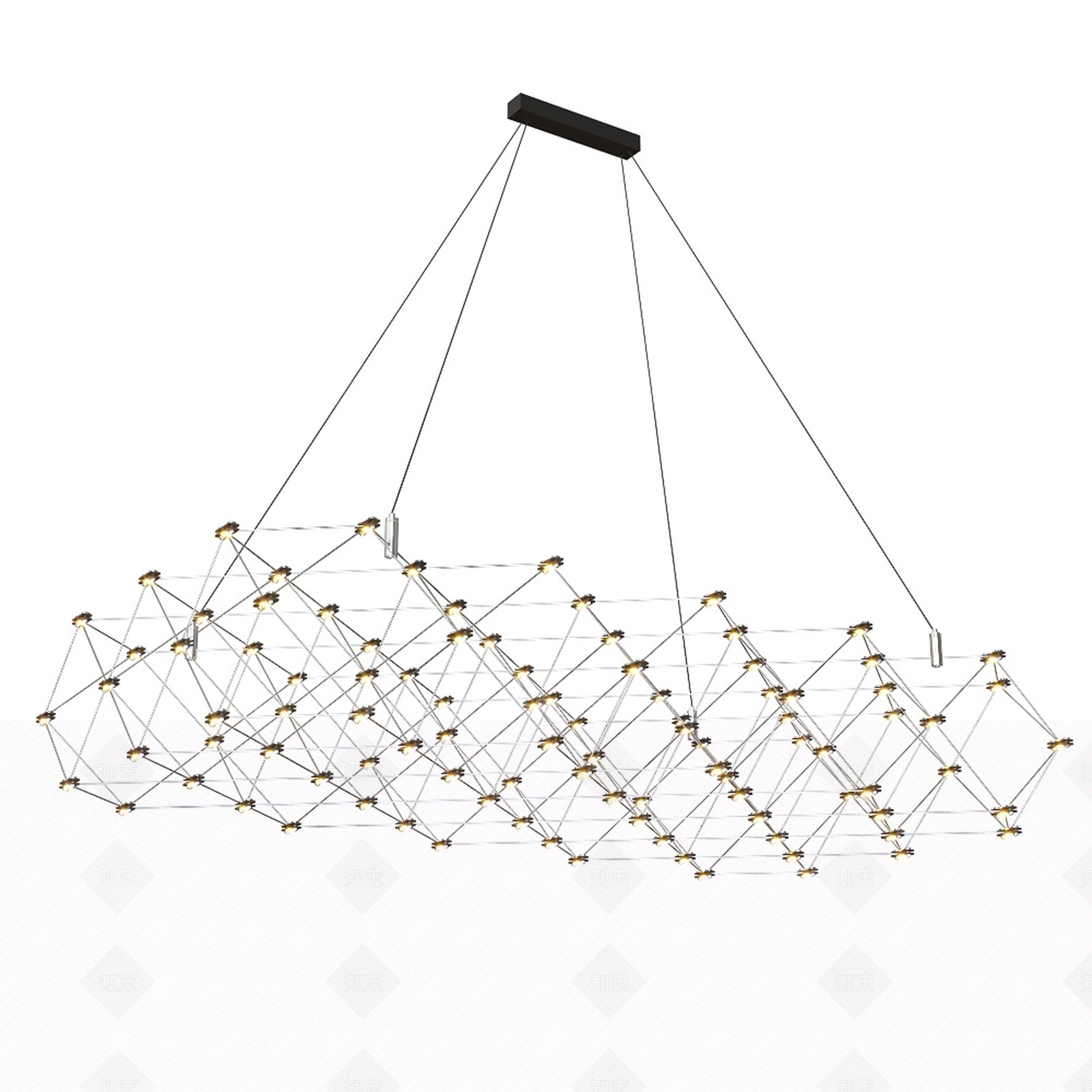 Geometry现代网链吊灯3D模型下载【ID:1153587026】