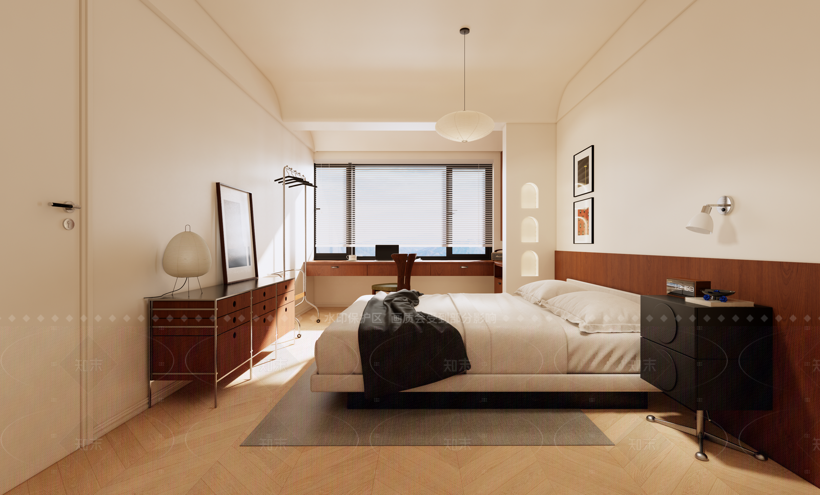 现代家居卧室SU模型下载【ID:1215926392】
