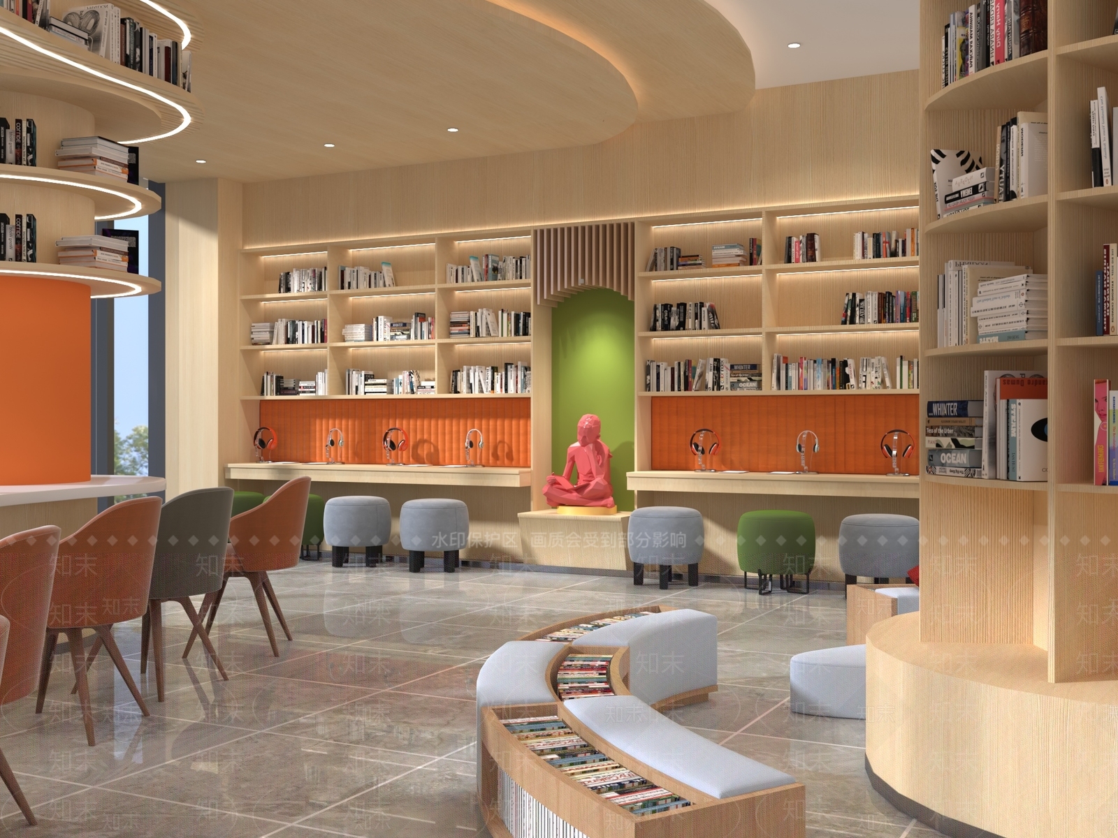现代书店3D模型下载【ID:1214305627】