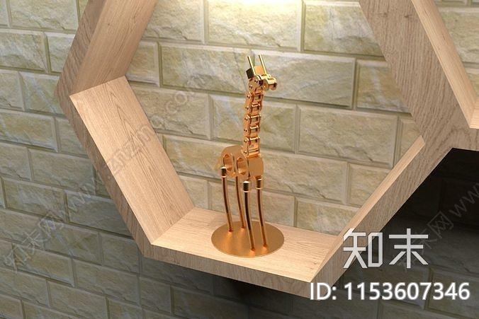 现代雕塑摆件3D模型下载【ID:1153607346】