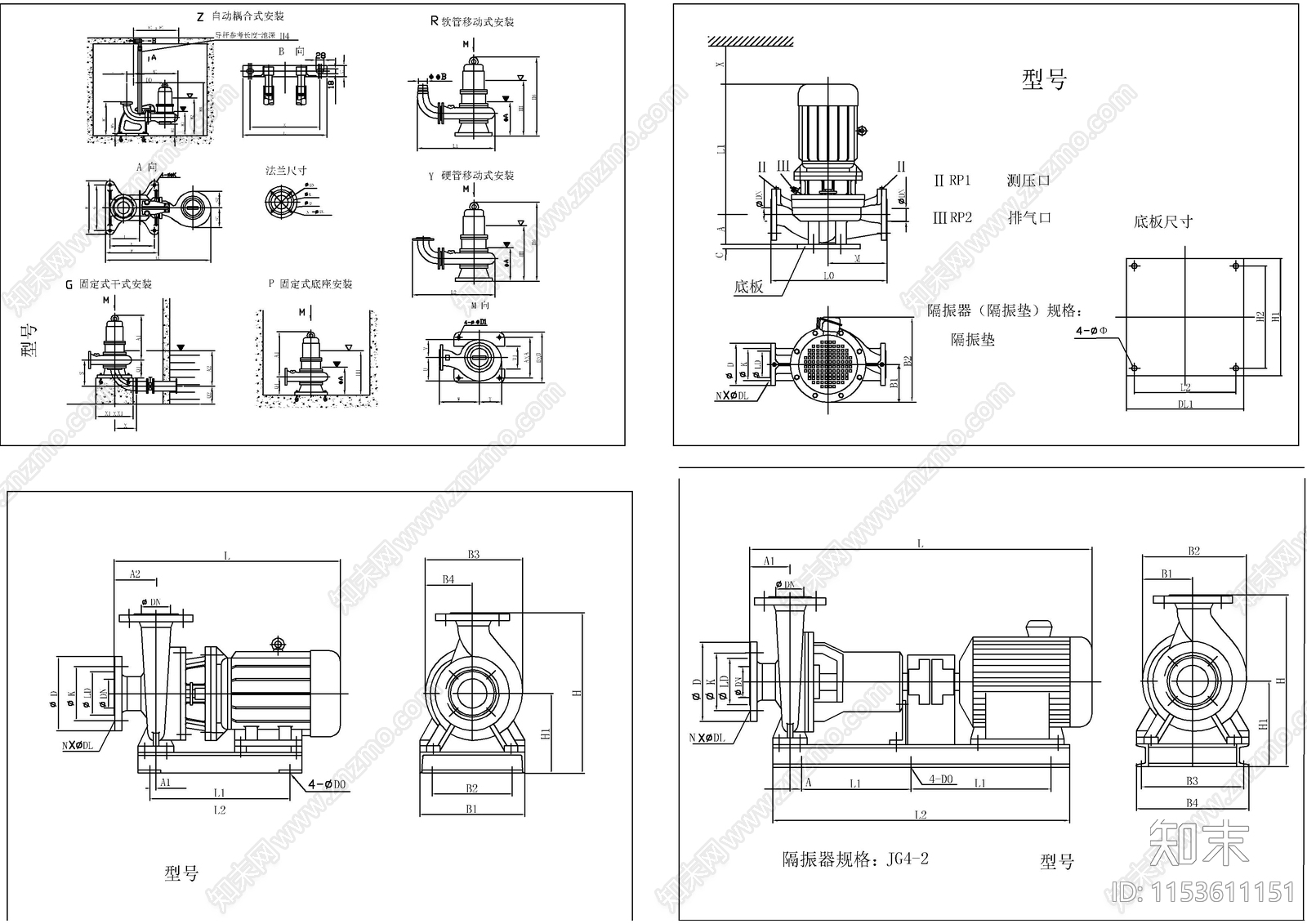 给排水制图图例水泵cad施工图下载【ID:1153611151】