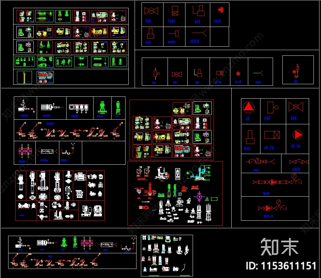 给排水制图图例水泵cad施工图下载【ID:1153611151】