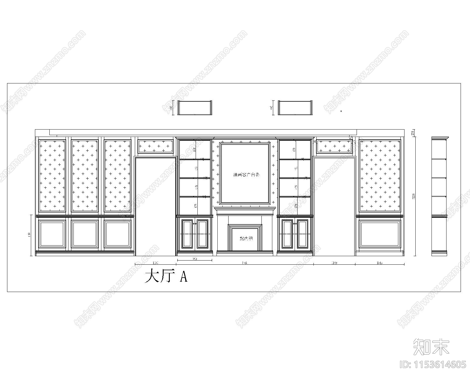 西安展厅大厅建筑设计cad施工图下载【ID:1153614605】