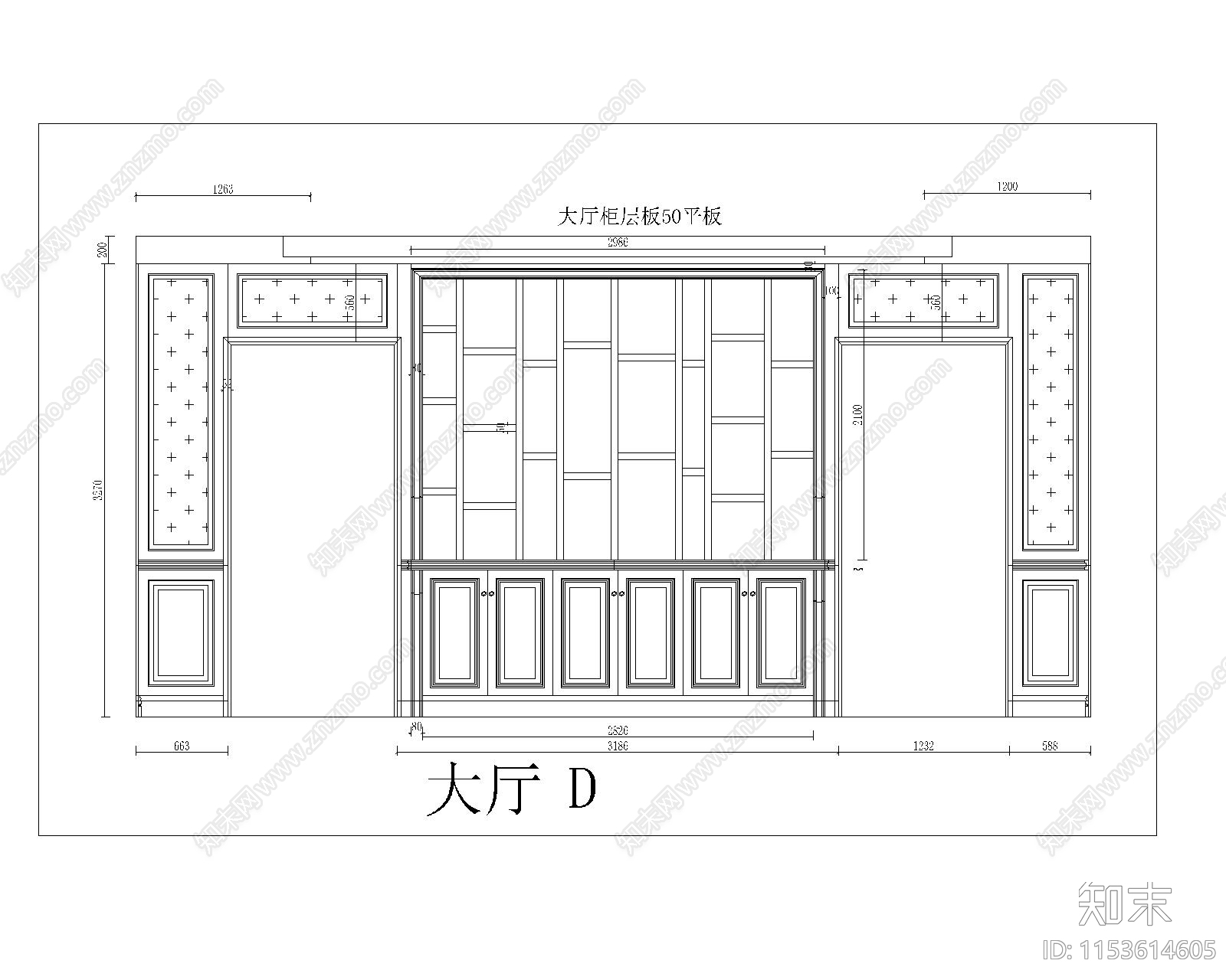 西安展厅大厅建筑设计cad施工图下载【ID:1153614605】