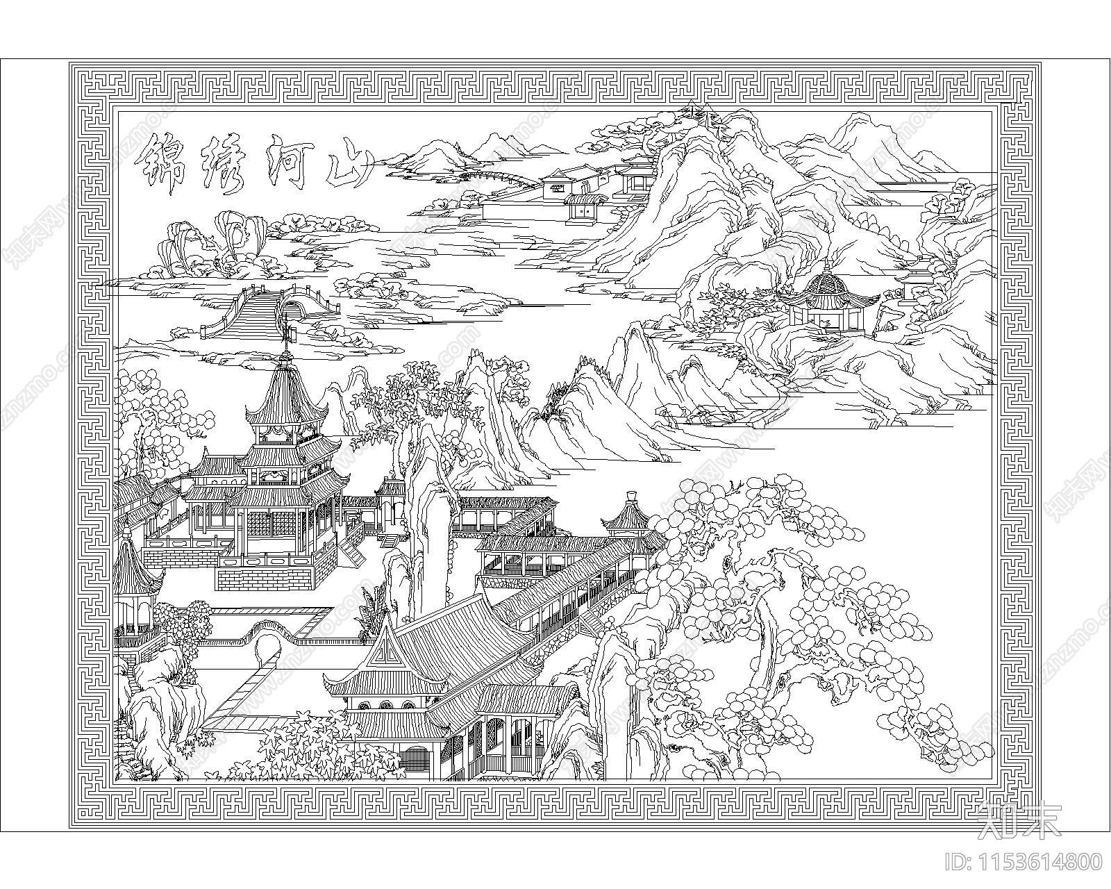 百鸟朝凤cad施工图下载【ID:1153614800】