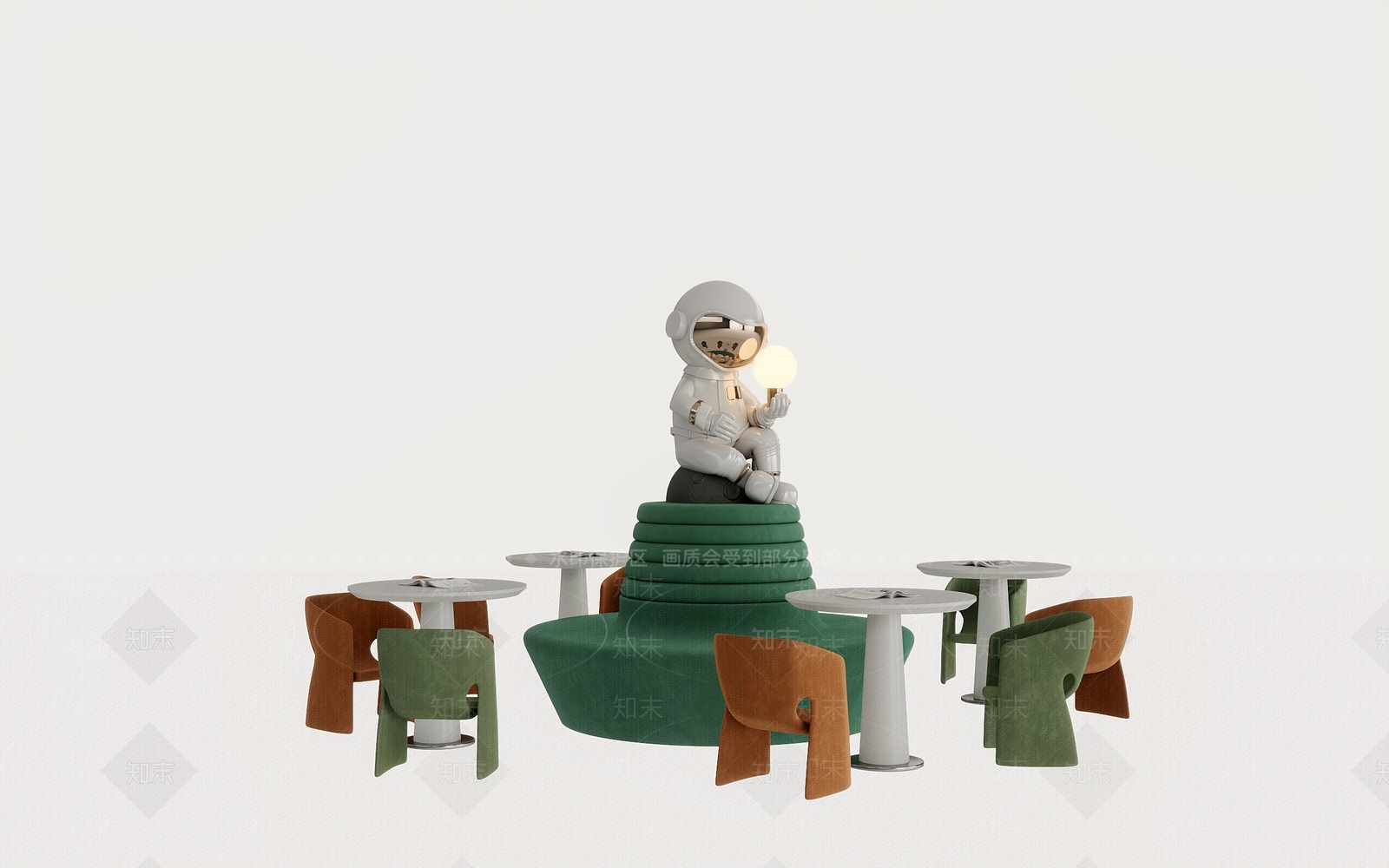 现代儿童桌椅组合3D模型下载【ID:1153619973】