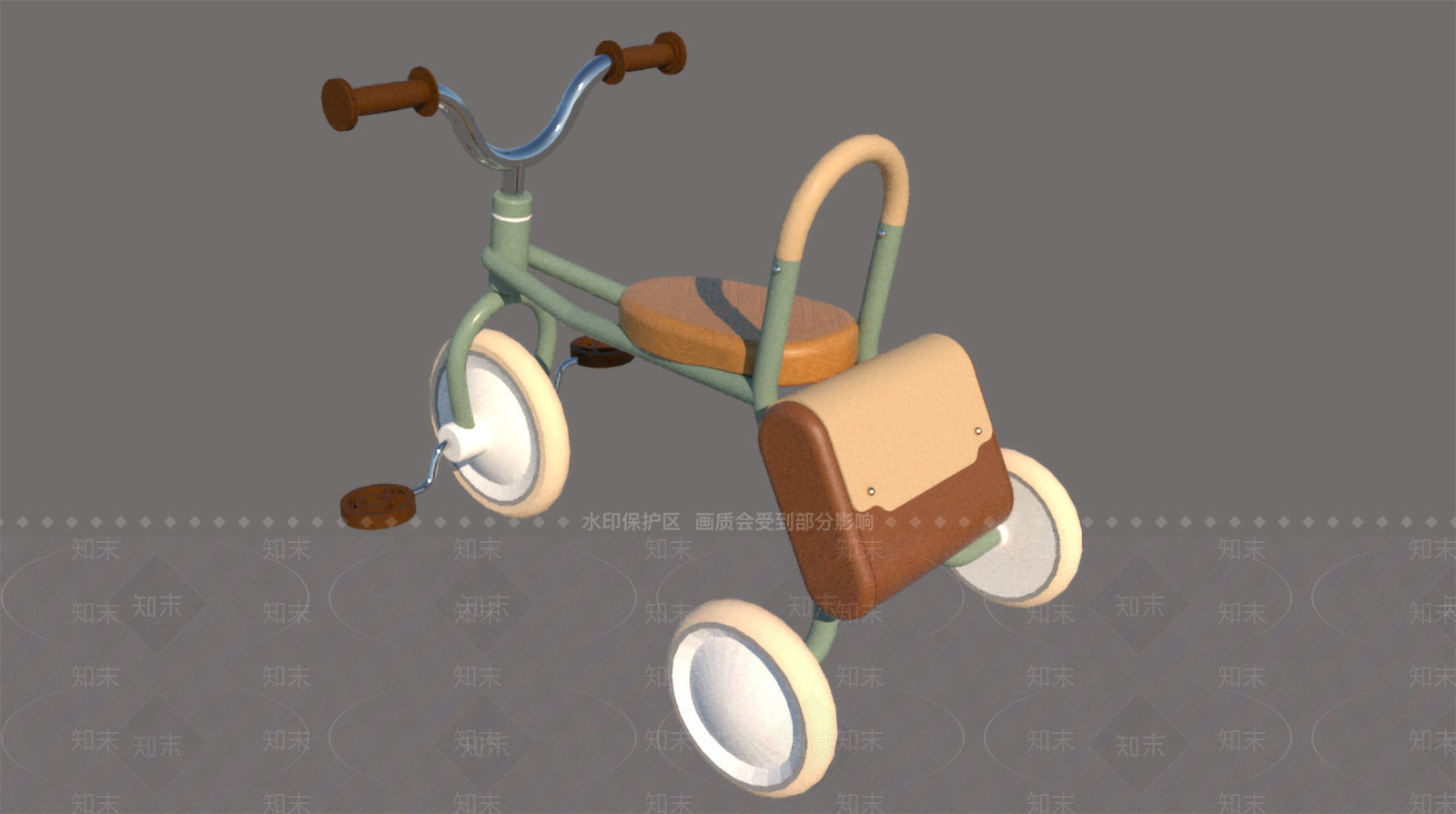 儿童三轮车SU模型下载【ID:1153620584】