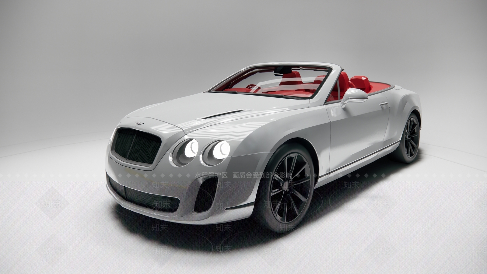 白色宾利敞篷SU模型下载【ID:1153622306】