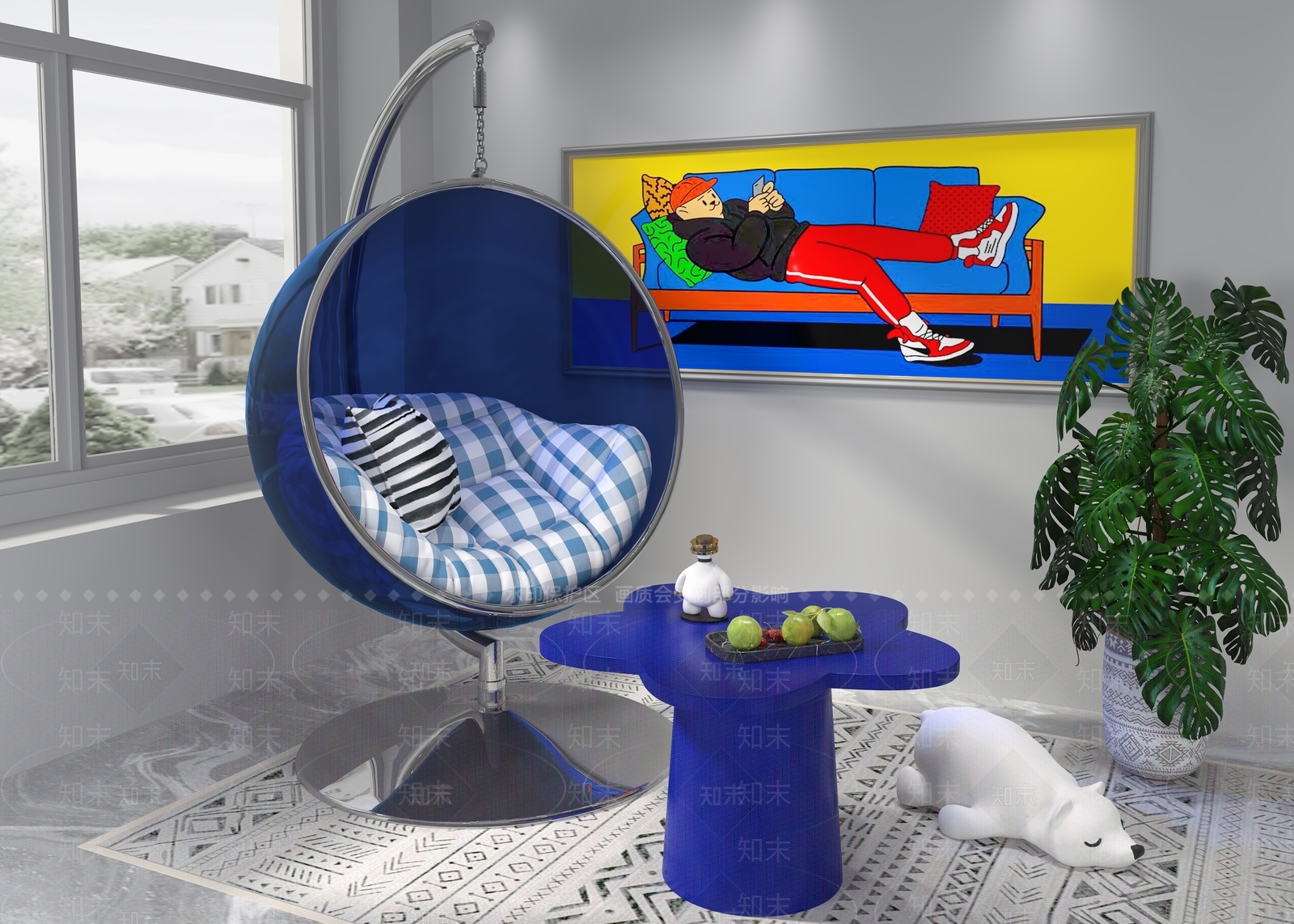 现代吊椅3D模型下载【ID:1153624099】