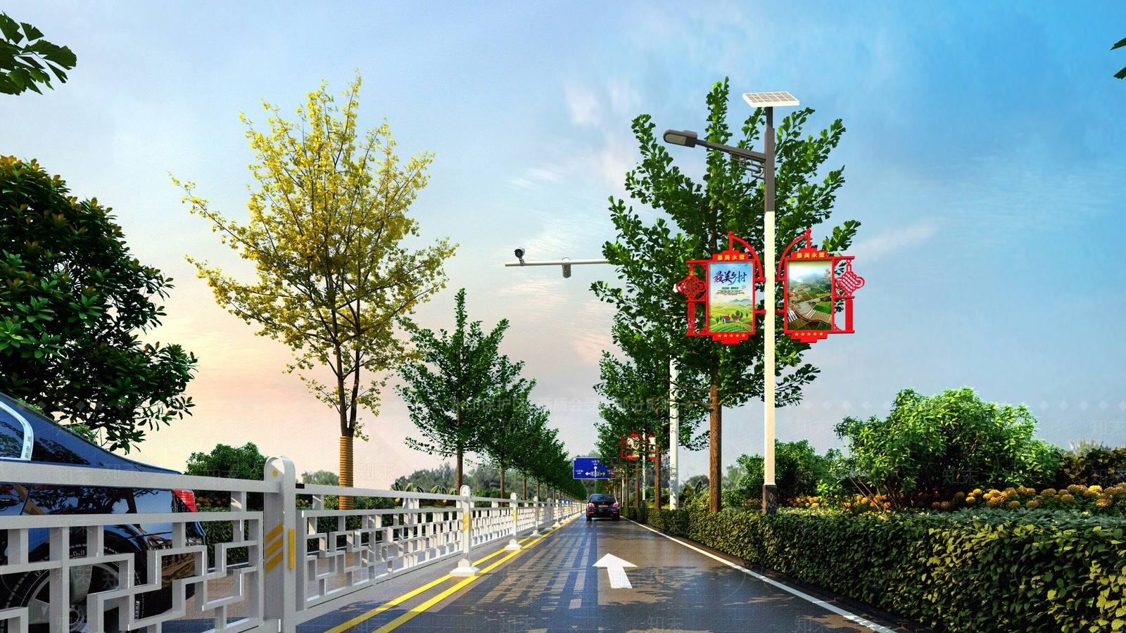 现代街道3D模型下载【ID:1153625107】