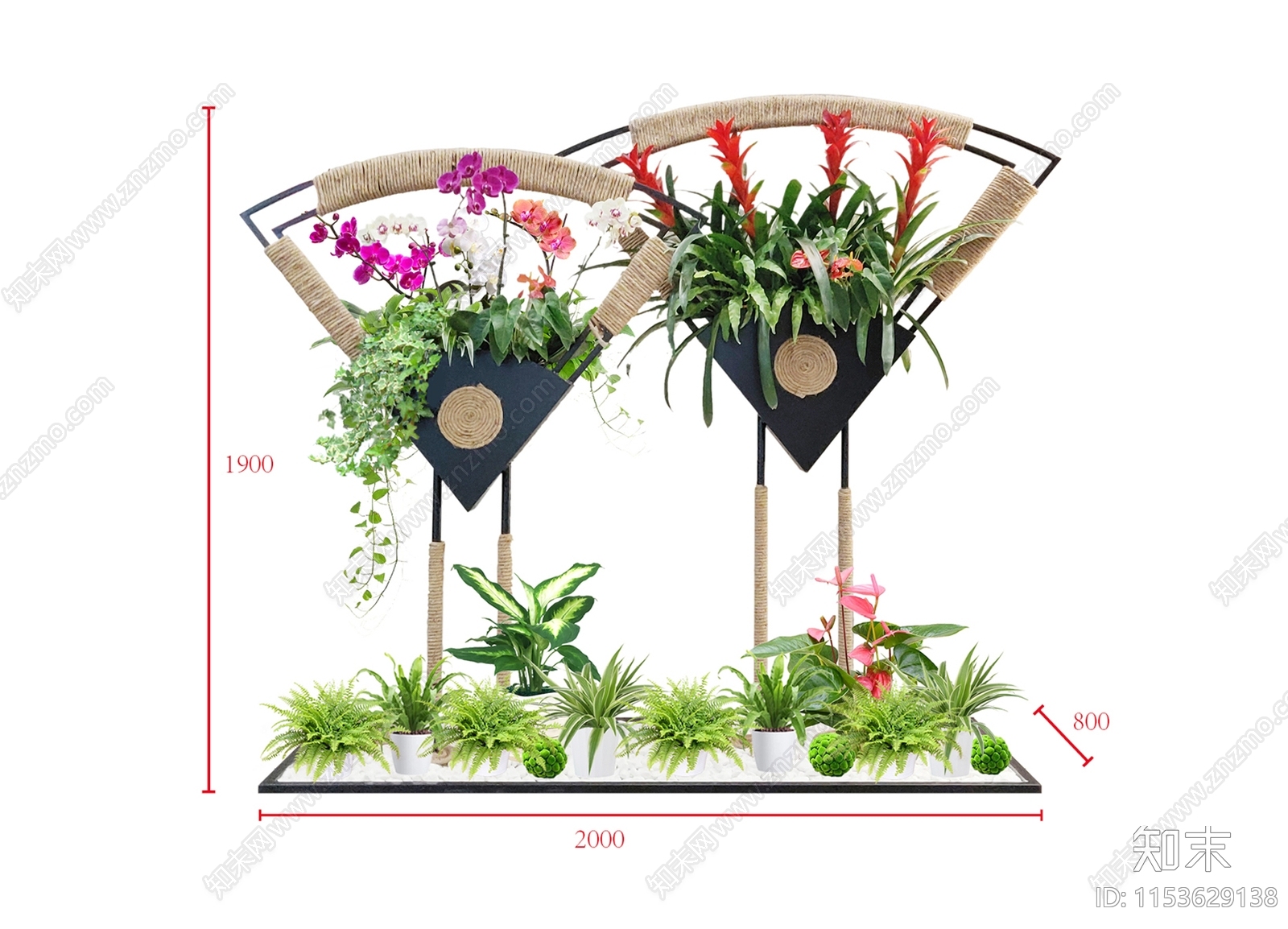 铁艺花架垂直绿化cad施工图下载【ID:1153629138】