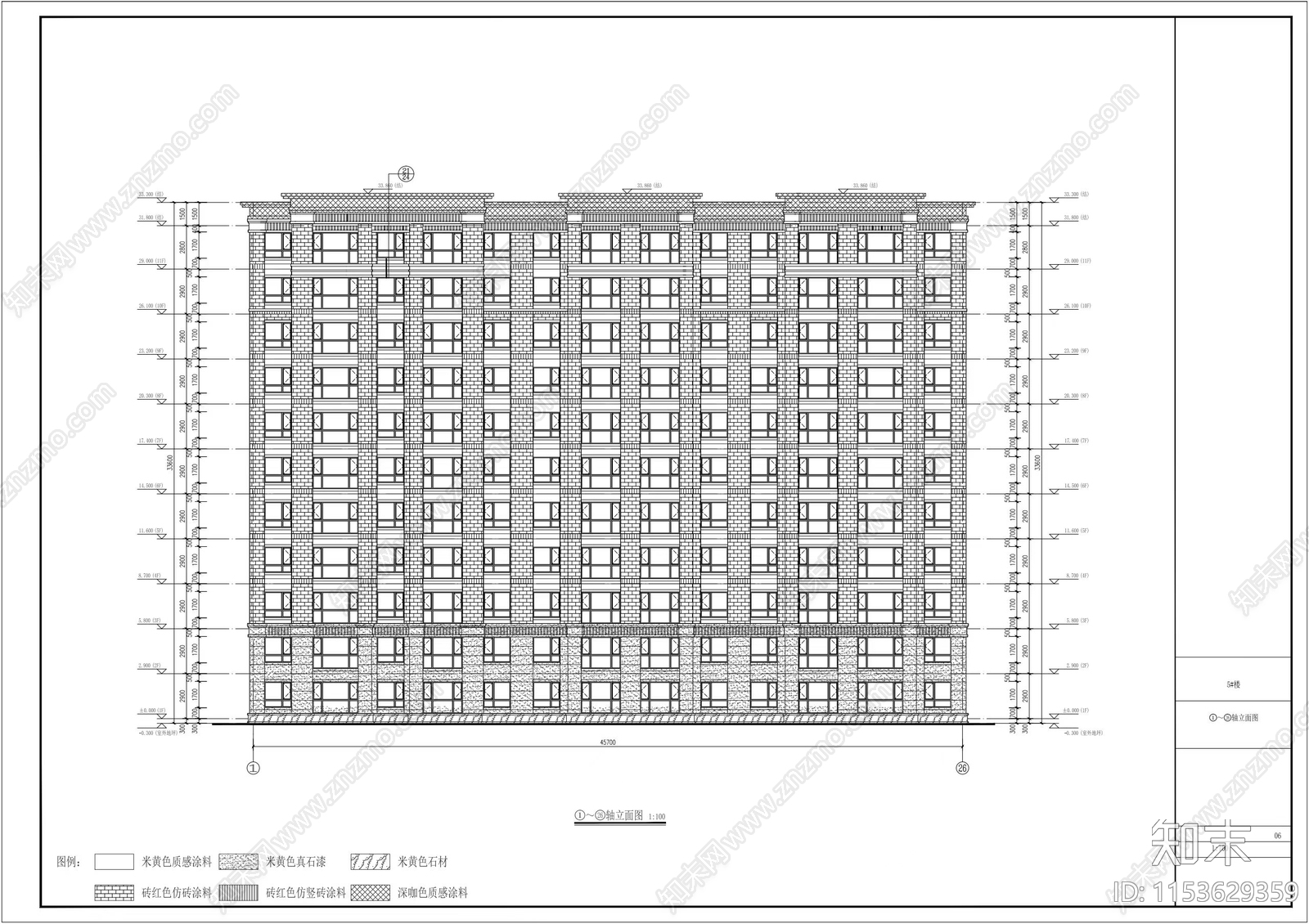 住宅区建筑规划设计cad施工图下载【ID:1153629359】