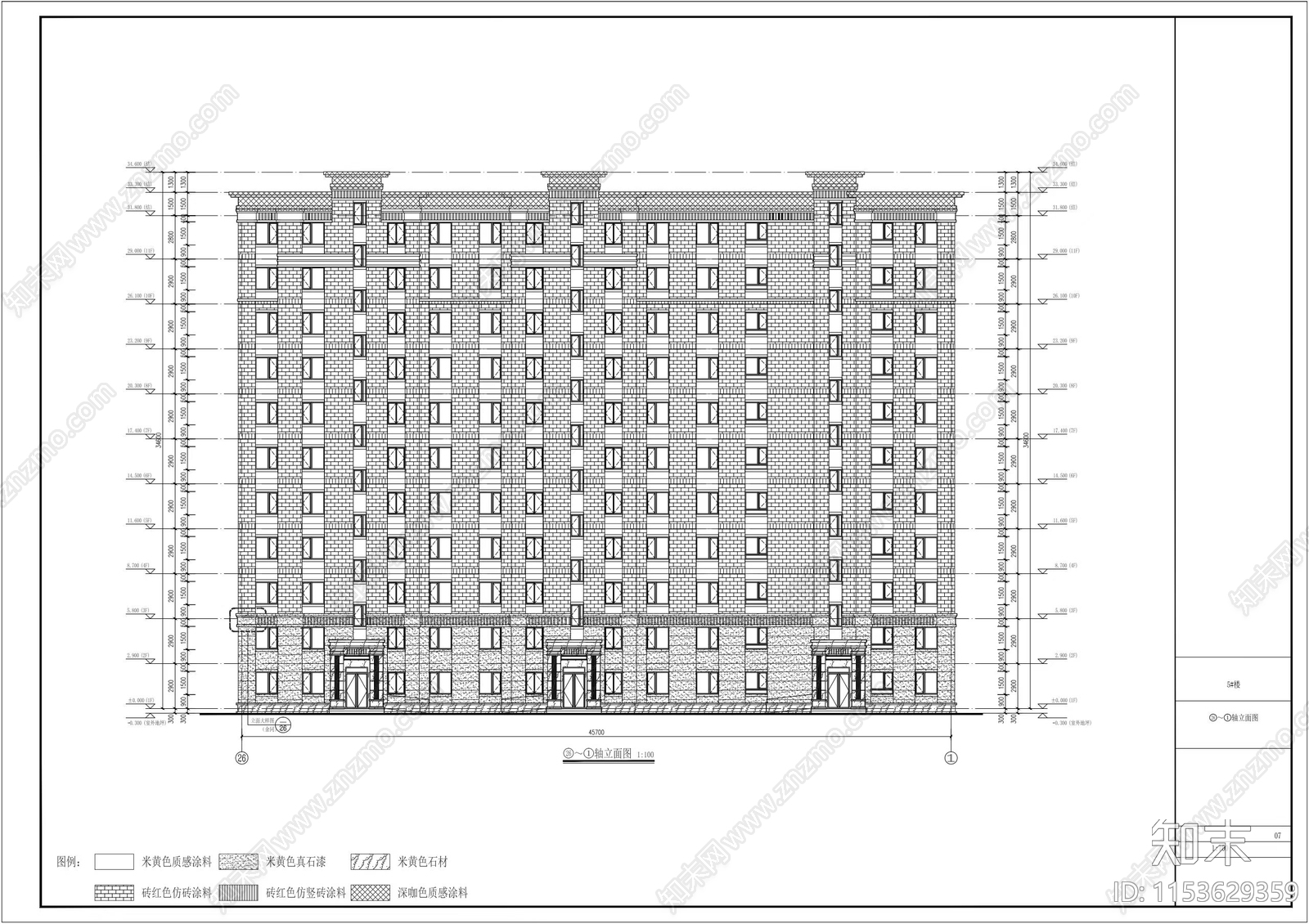 住宅区建筑规划设计cad施工图下载【ID:1153629359】