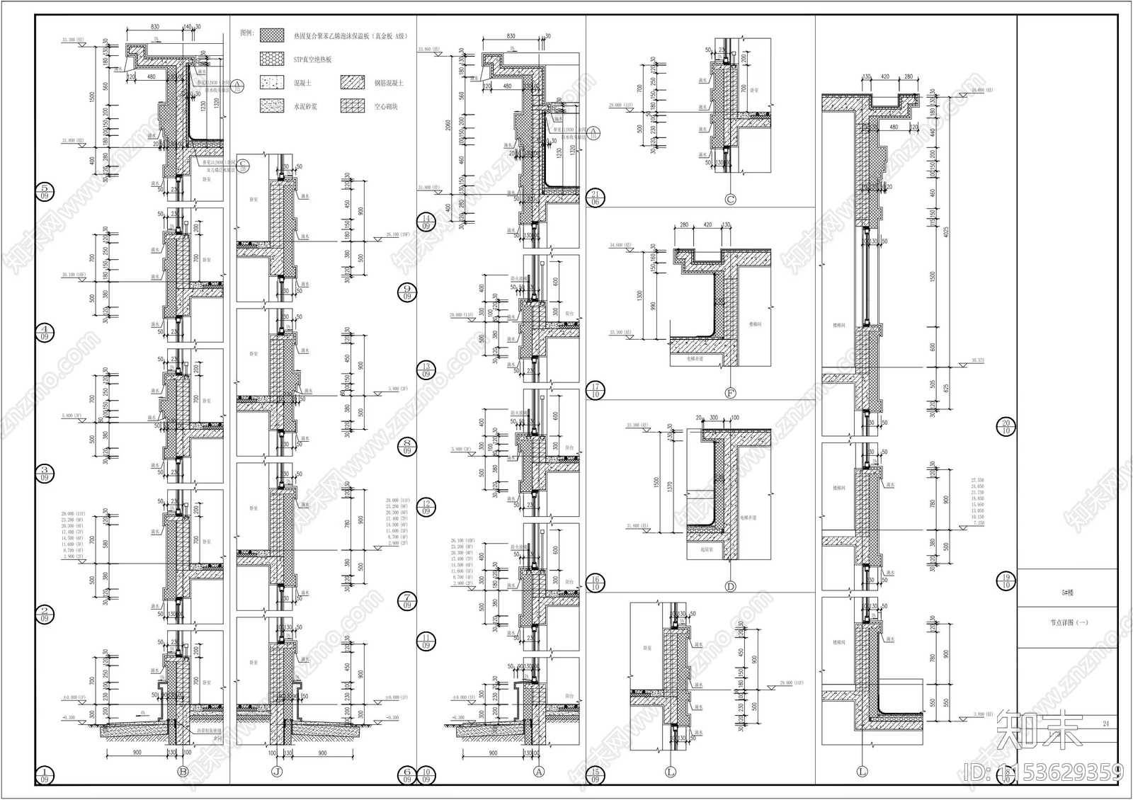 住宅区建筑规划设计cad施工图下载【ID:1153629359】