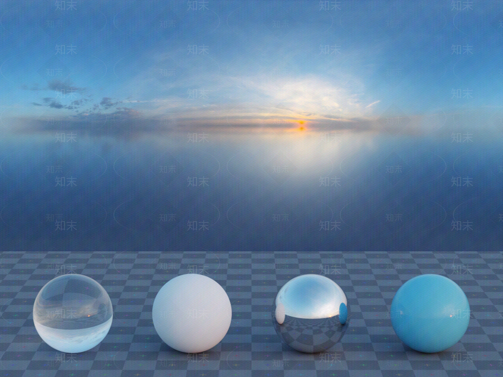 HDR蓝天太阳天空全景贴图下载【ID:1153634093】