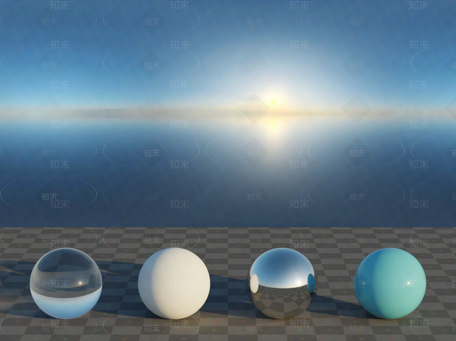 HDR蓝天太阳天空全景贴图下载【ID:1153635498】