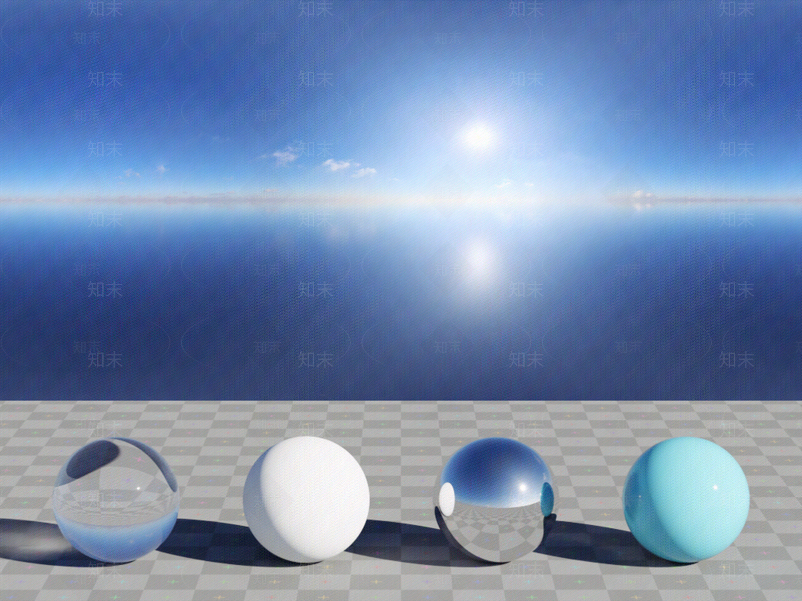 HDR蓝天太阳天空全景贴图下载【ID:1153635966】