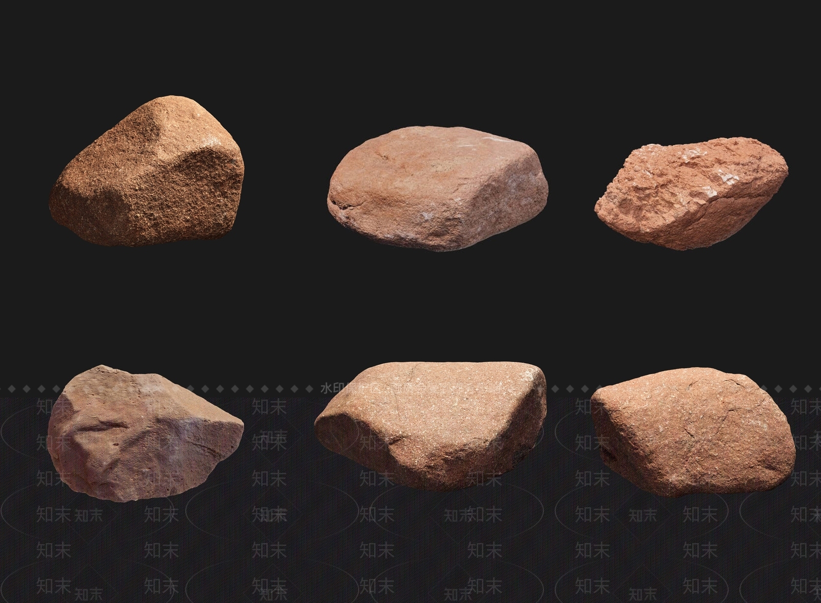现代景观石3D模型下载【ID:1153640424】