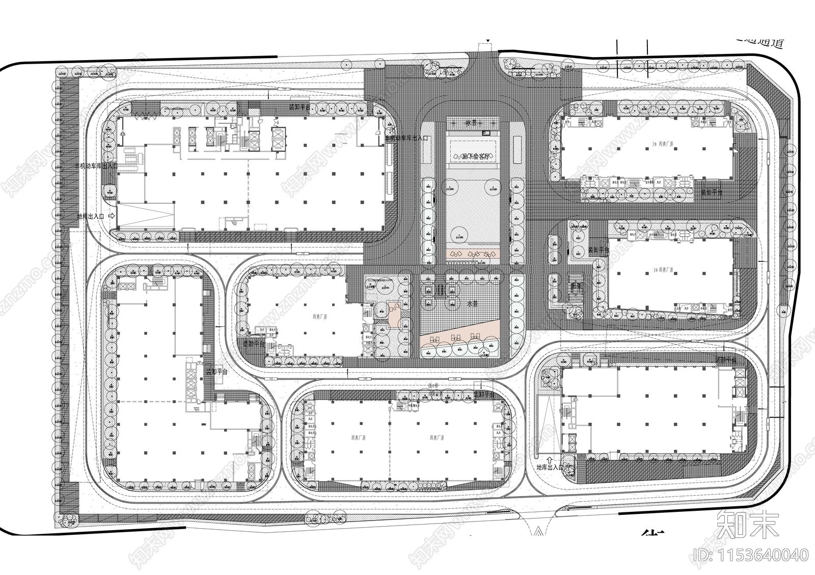 某制药集团总部园区景观绿化和竖向道路设计施工图下载【ID:1153640040】