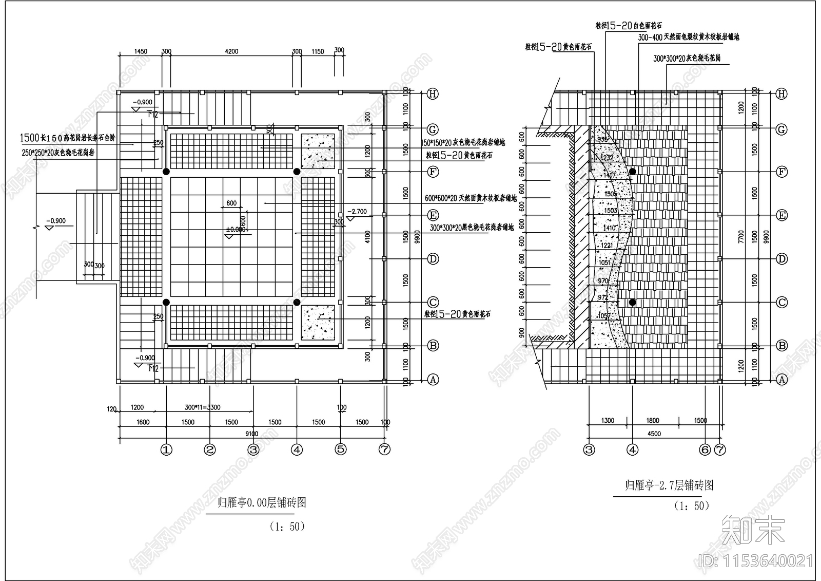 仿古建筑古亭cad施工图下载【ID:1153640021】