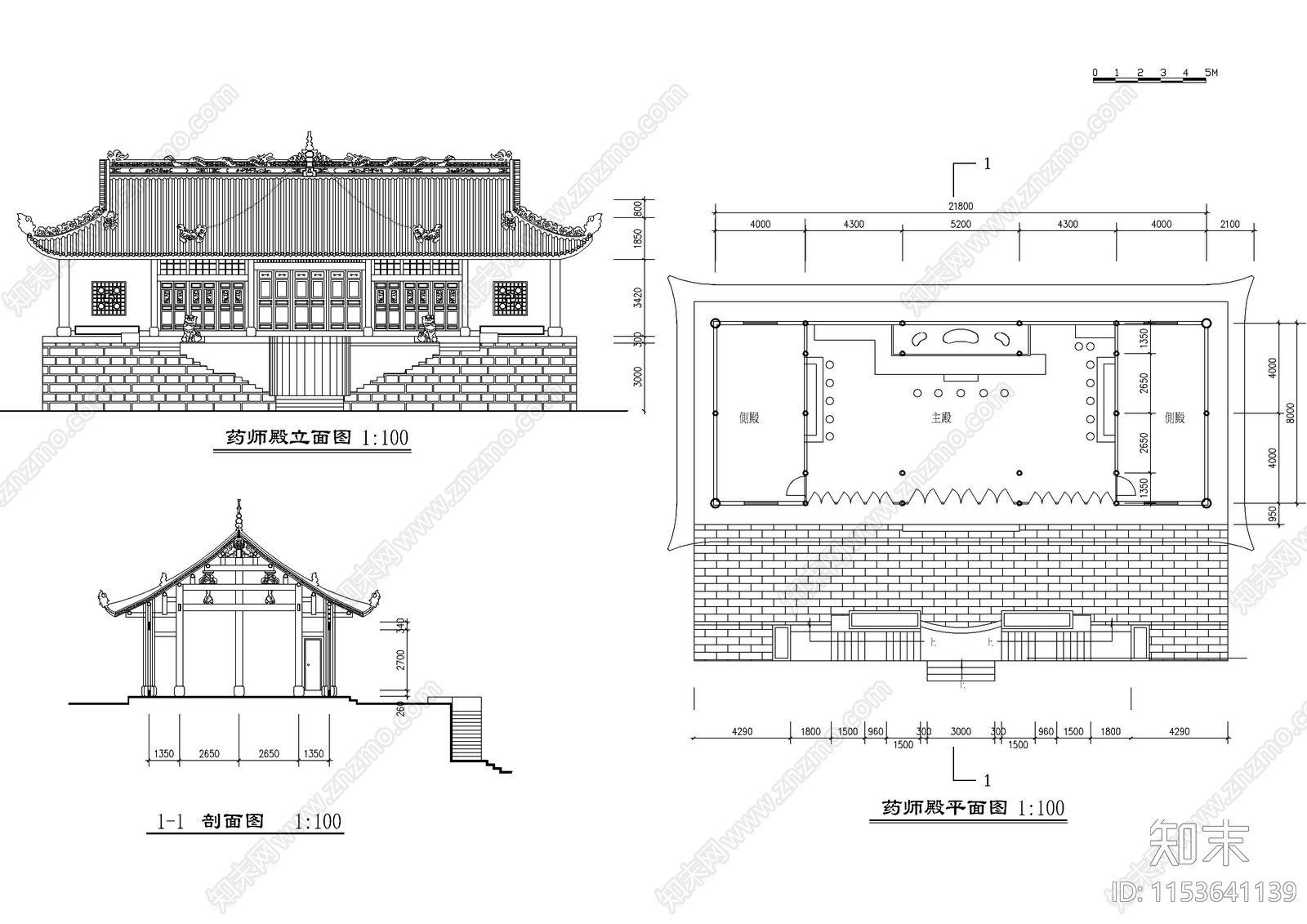 6套古建设计cad施工图下载【ID:1153641139】