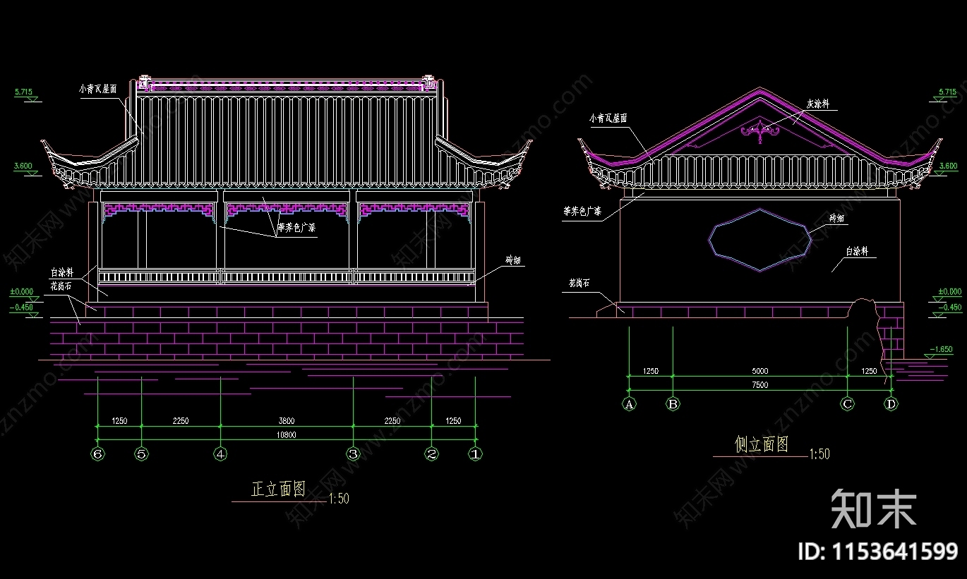 静心殿古建cad施工图下载【ID:1153641599】