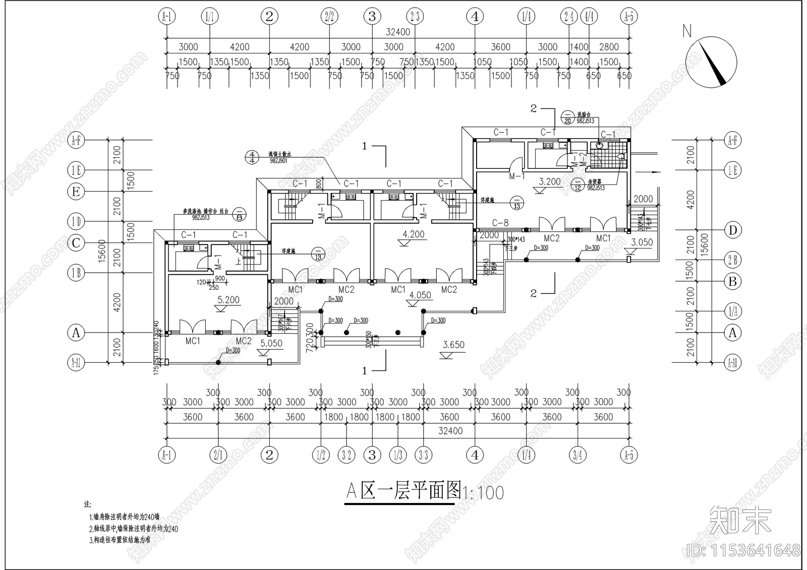 仿古商业街建筑设计图纸cad施工图下载【ID:1153641648】