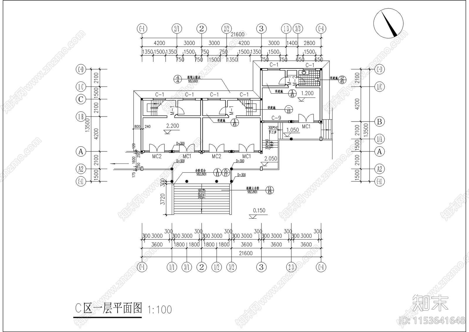 仿古商业街建筑设计图纸cad施工图下载【ID:1153641648】