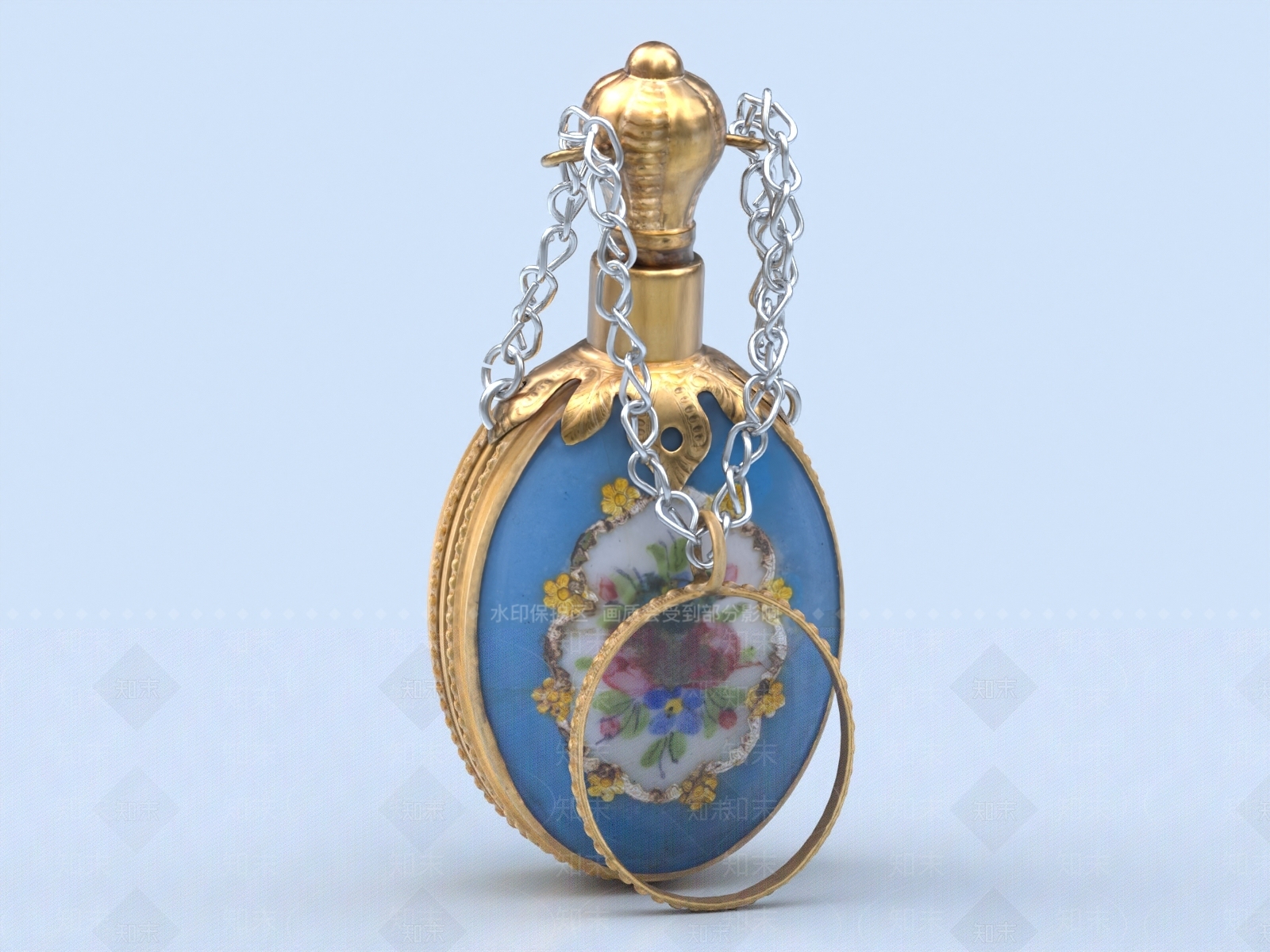 欧式古典香水瓶摆件3D模型下载【ID:1153648779】