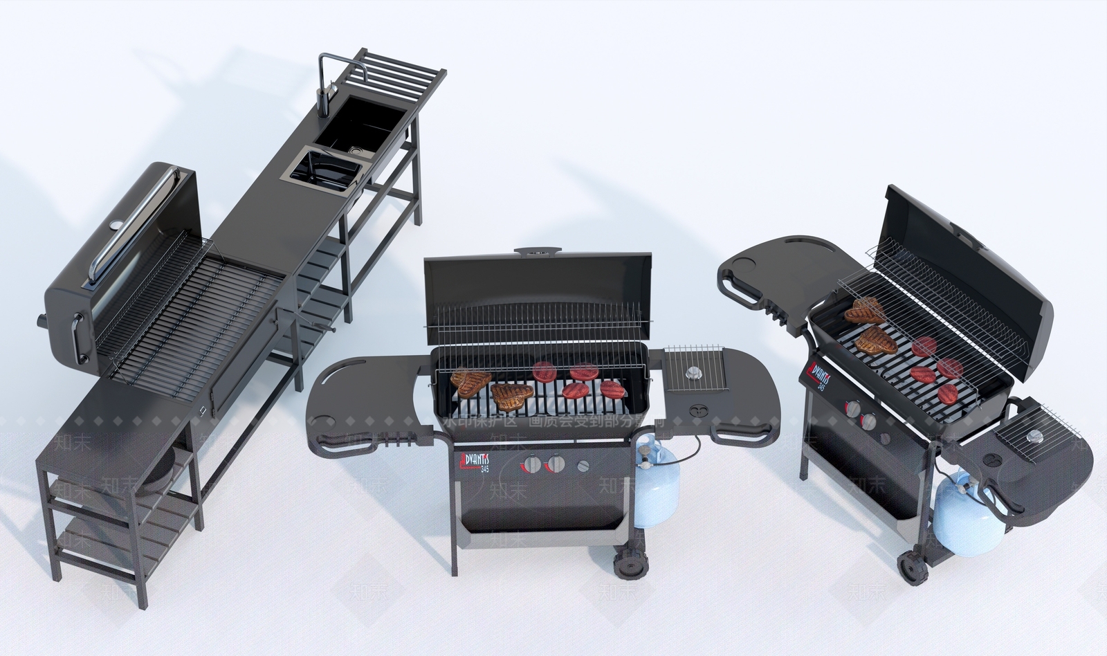 户外烧烤架3D模型下载【ID:1153652191】