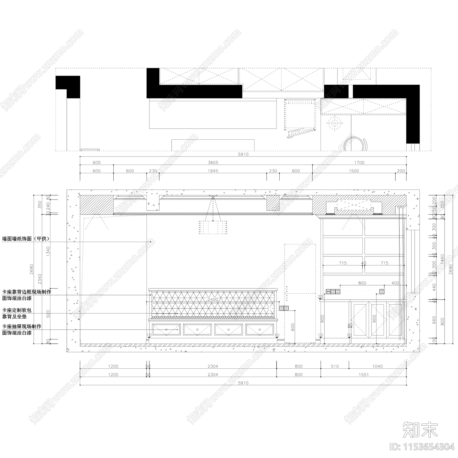 欧式住宅样板间室内装饰cad施工图下载【ID:1153654304】